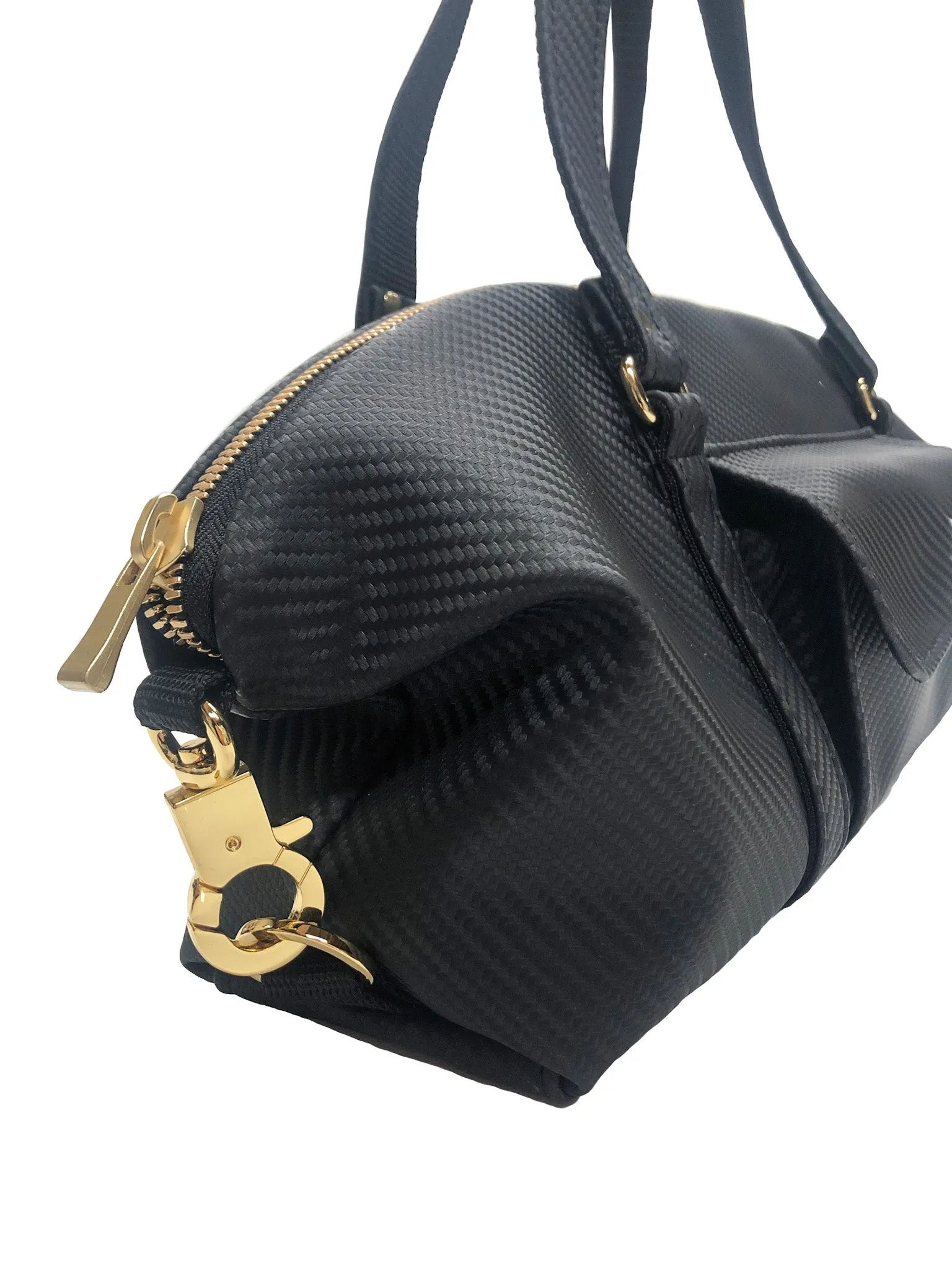 Baguette Bag for Flutes with Luxury gold metal zipper