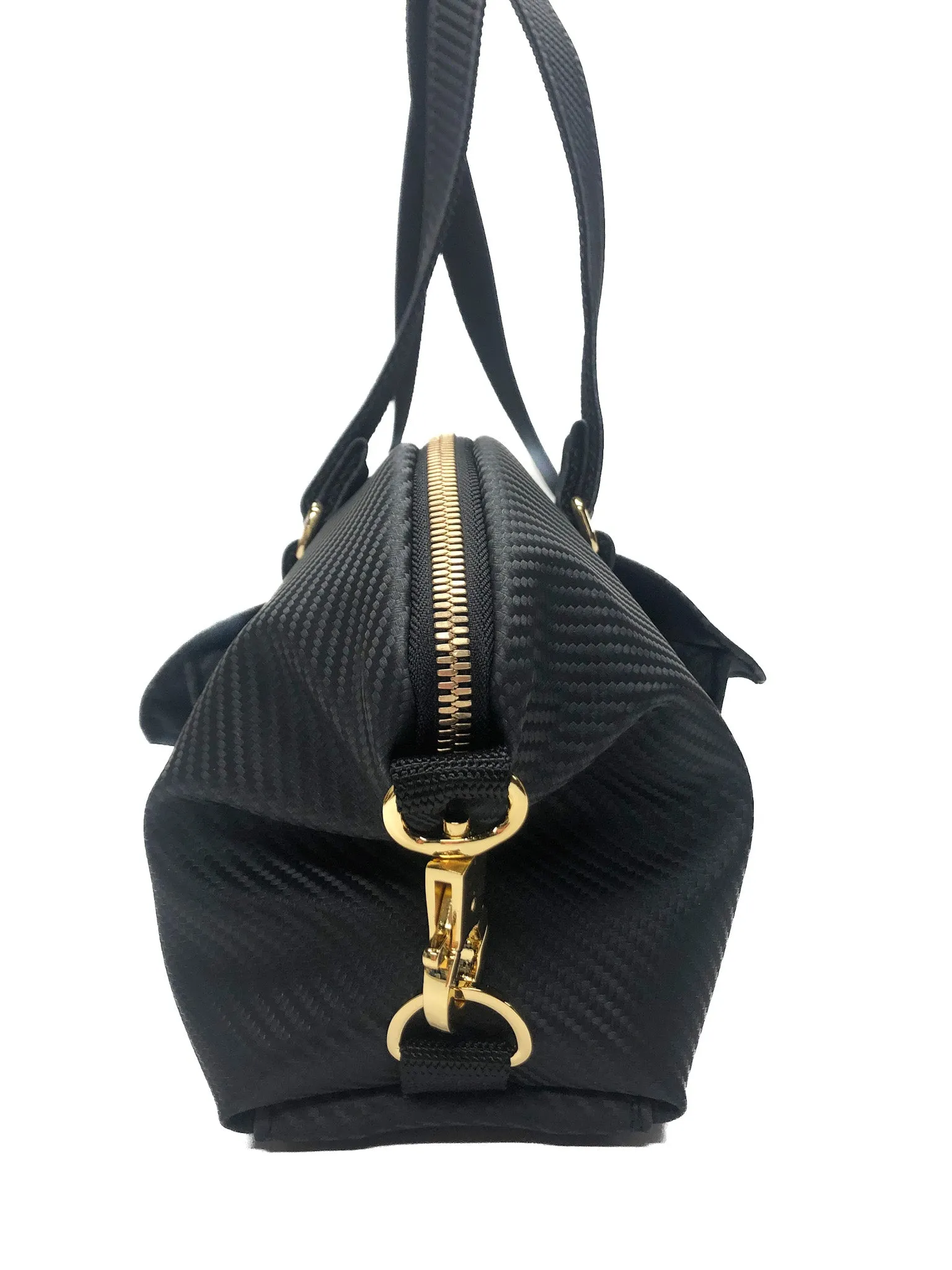 Baguette Bag for Flutes with Luxury gold metal zipper