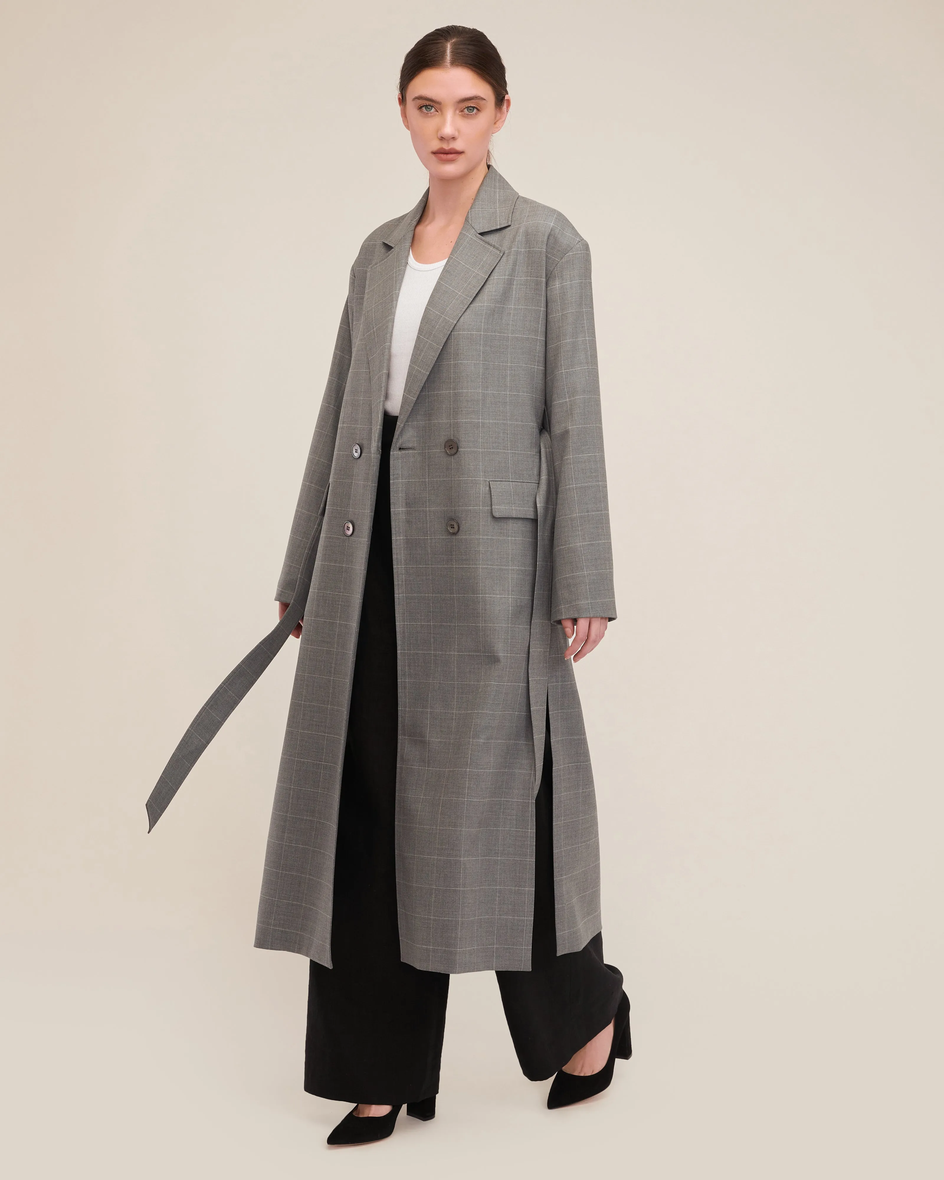 Baylor Double Breasted Light Overcoat