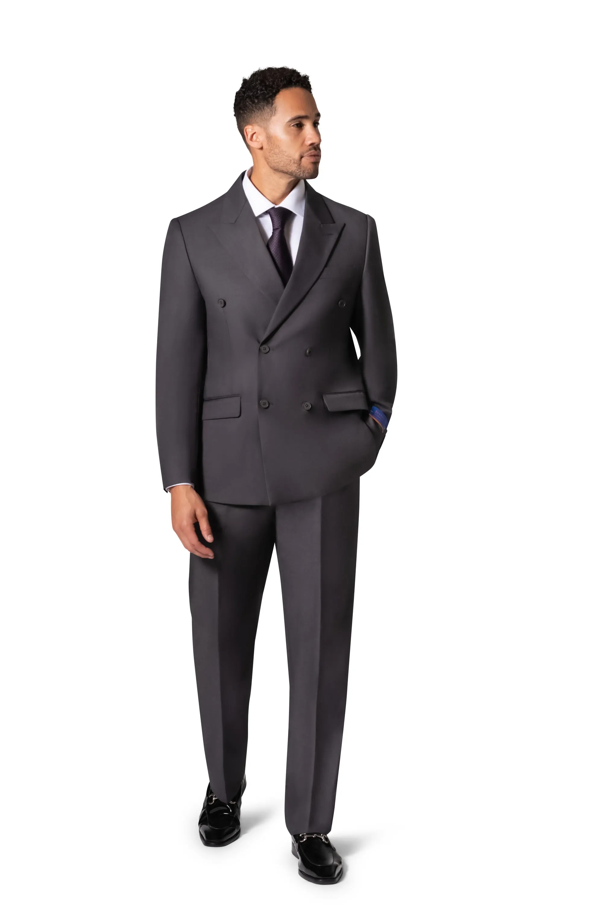 Berragamo A6732 D/B Modern Fit Suit - Charcoal