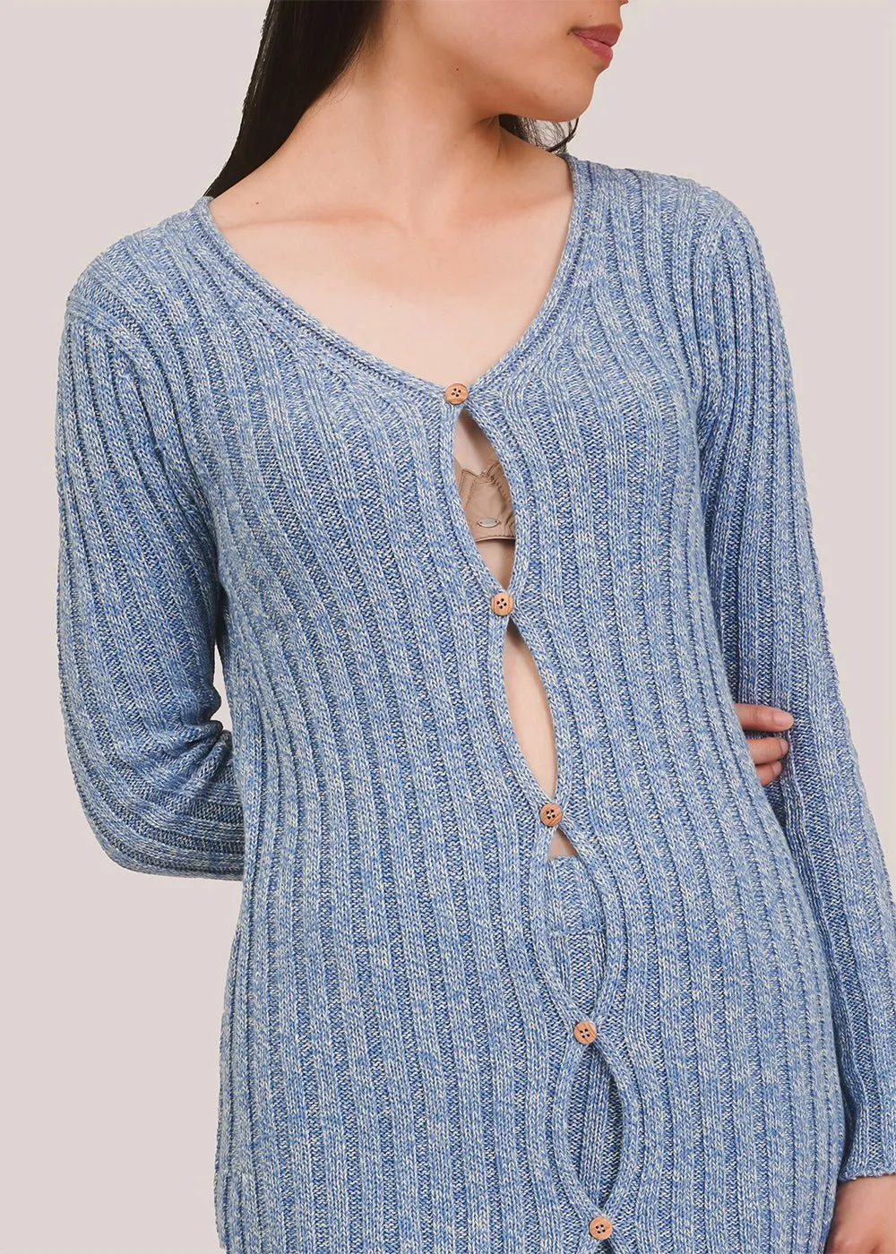 Blue Melange Loulou Cardigan