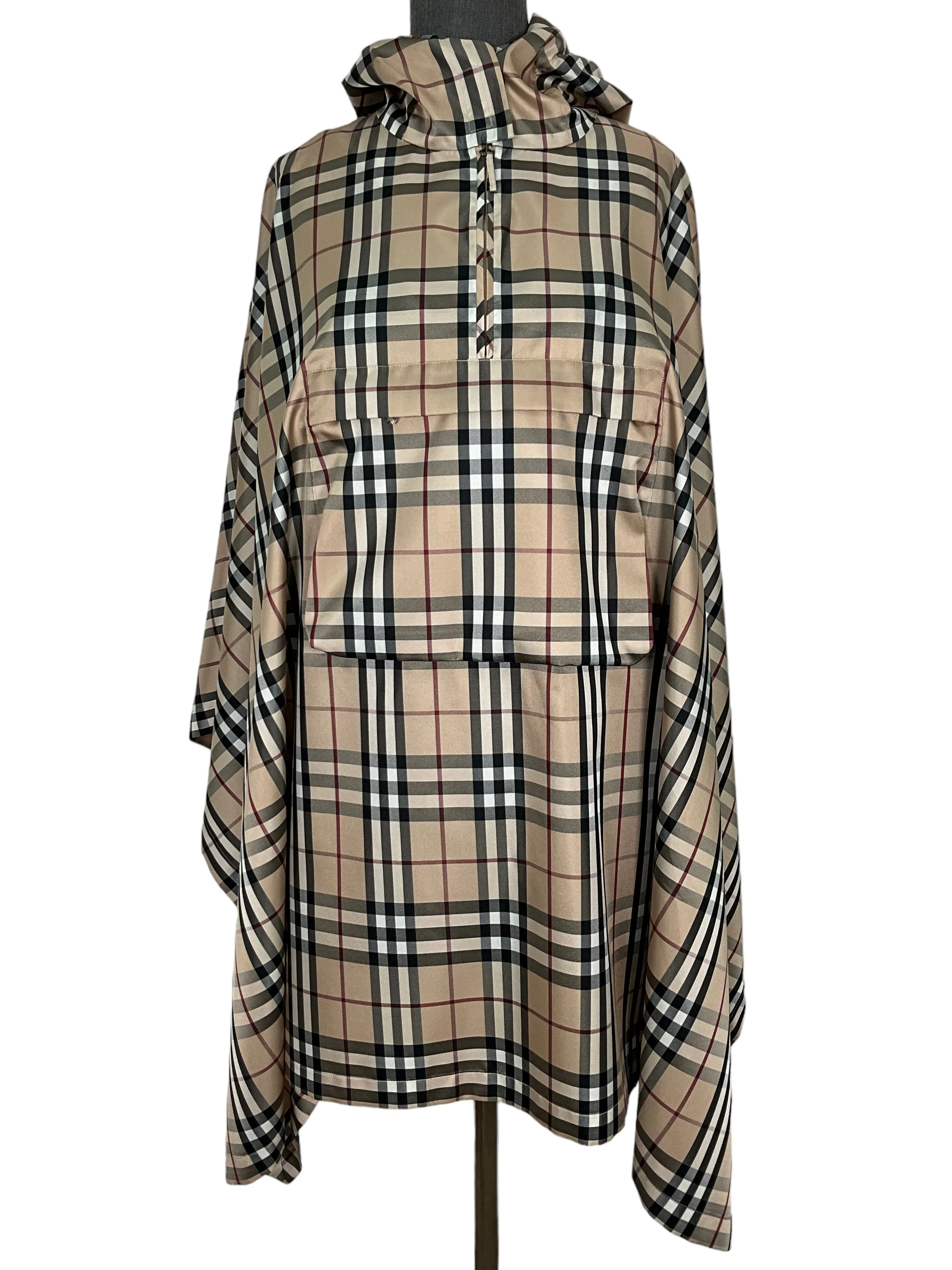 Burberry Check Hooded Poncho