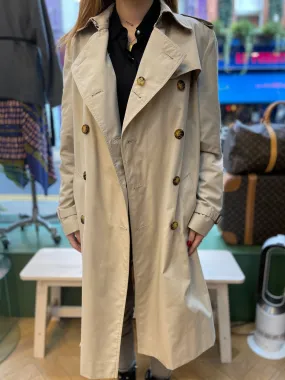 Burberry Cream Cotton Mix Trench Coat