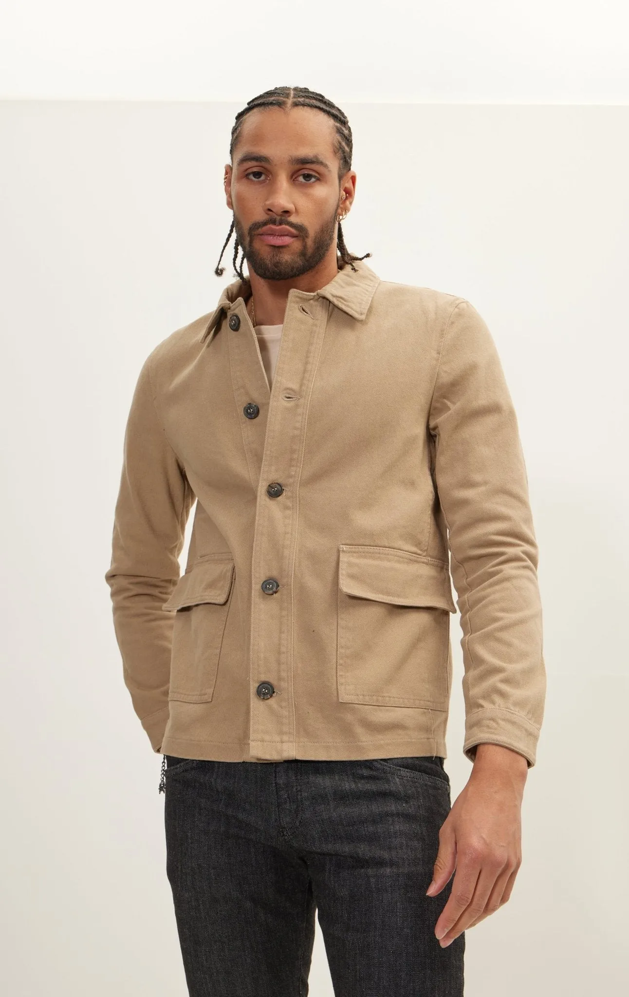 Canvas Work Jacket - Camel