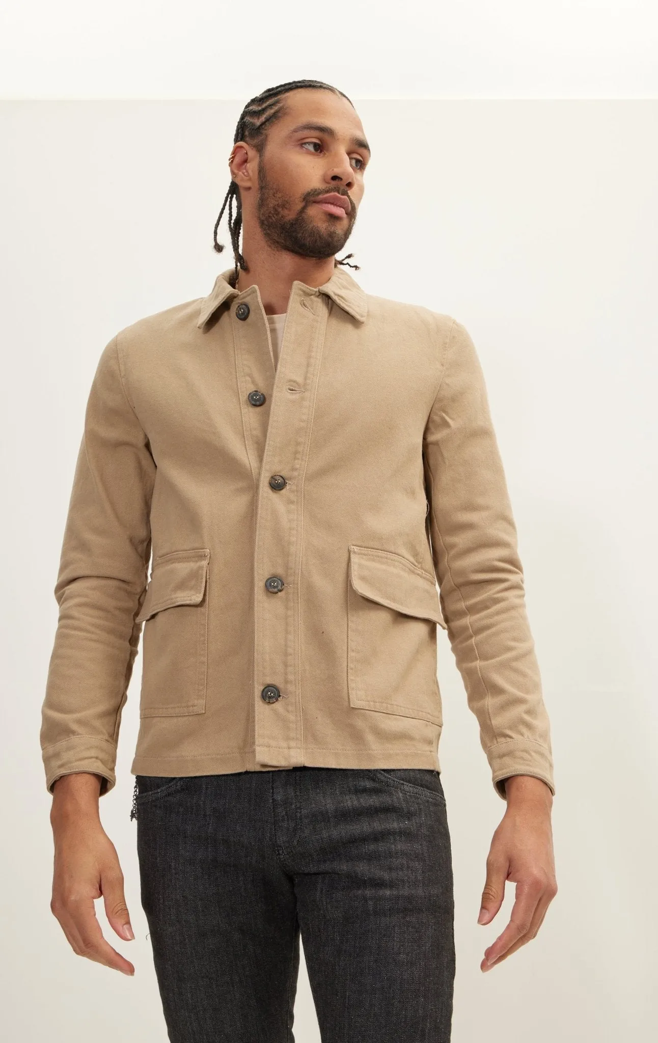 Canvas Work Jacket - Camel