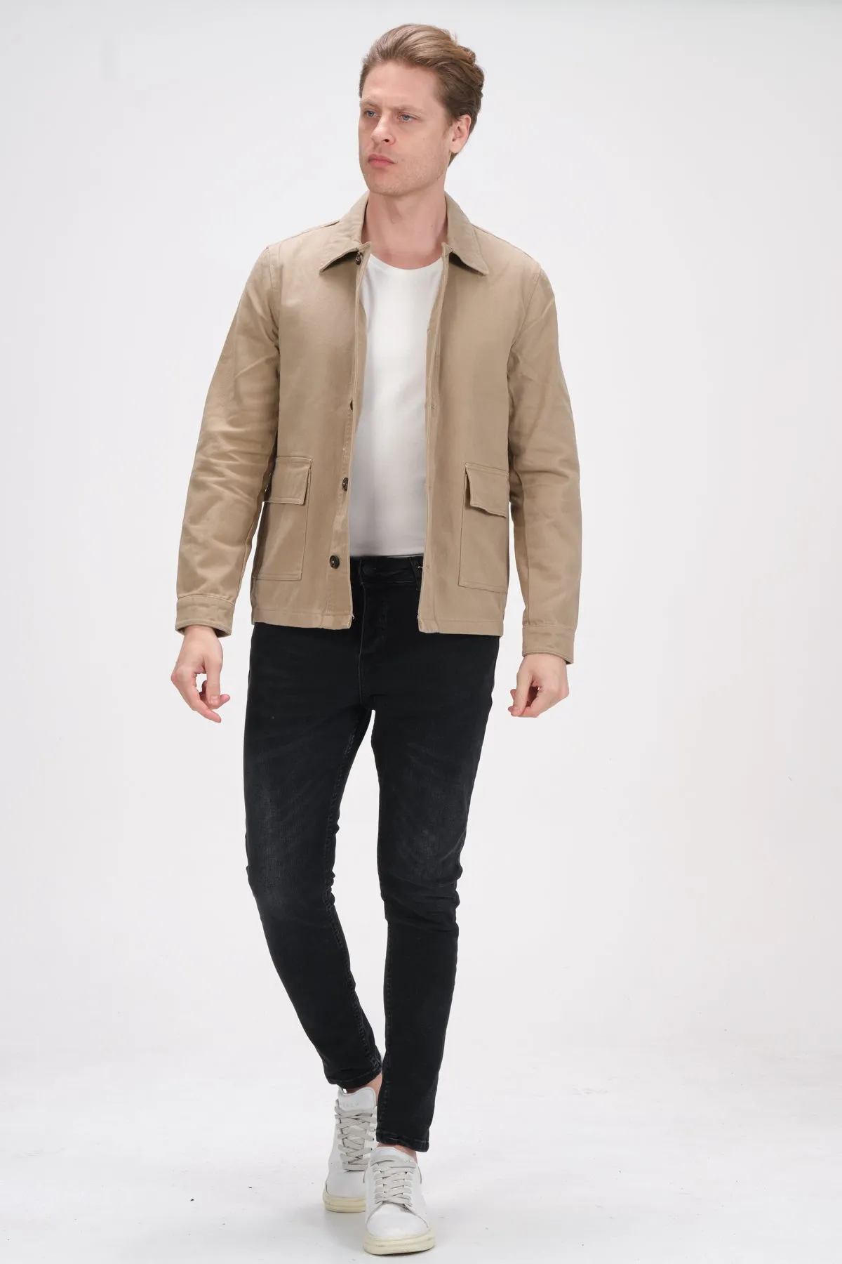 Canvas Work Jacket - Camel