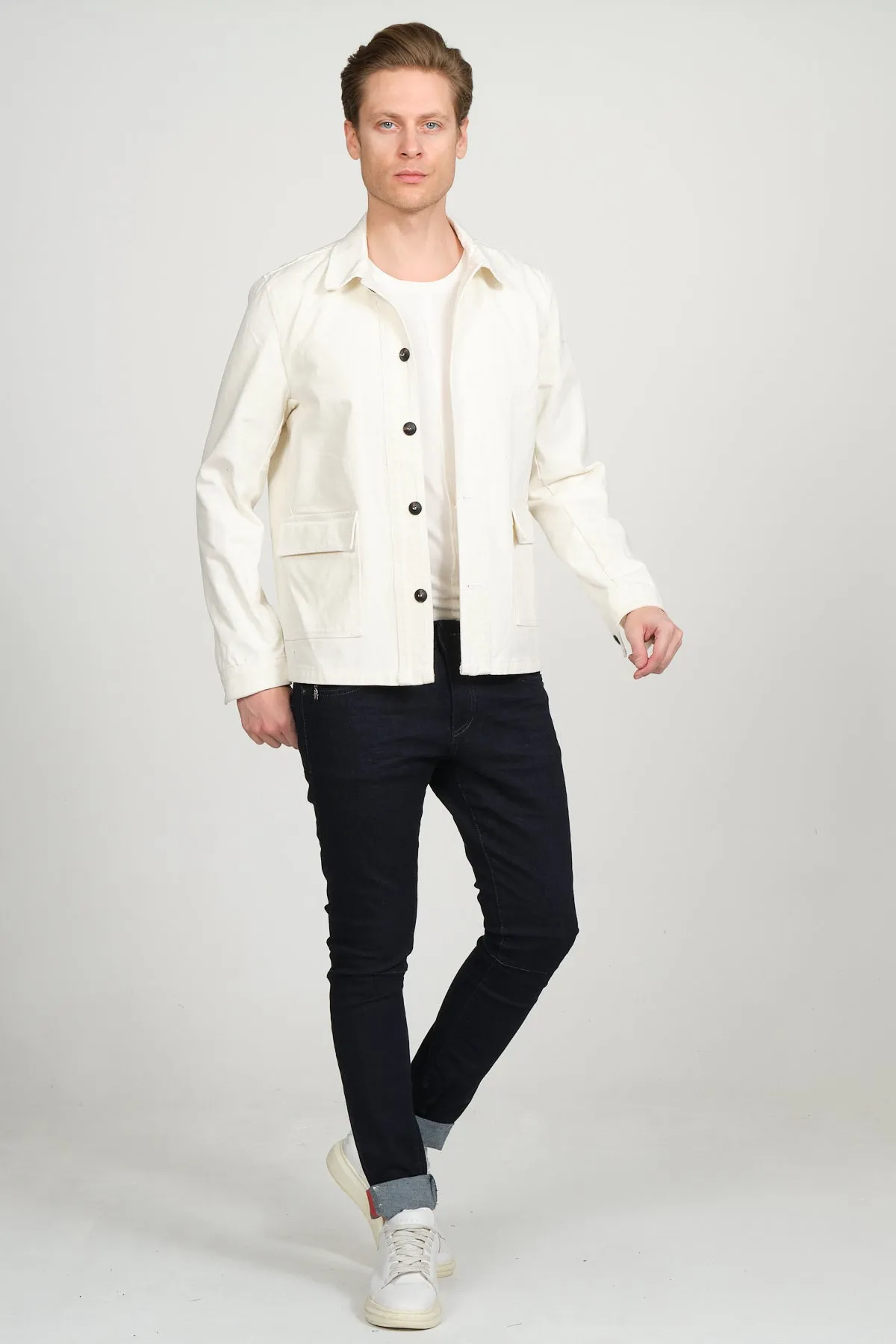 Canvas Work Jacket - Off White