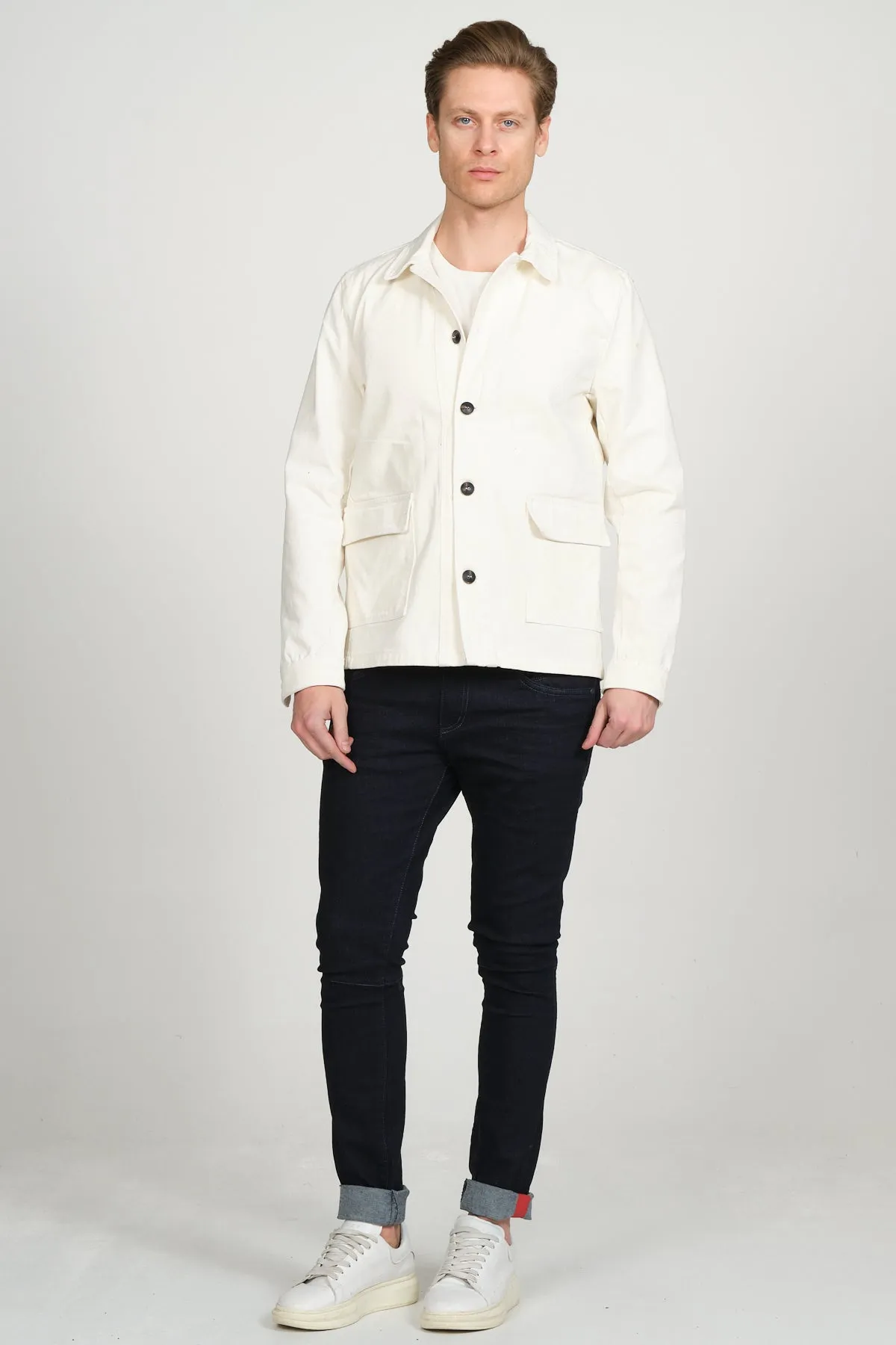 Canvas Work Jacket - Off White