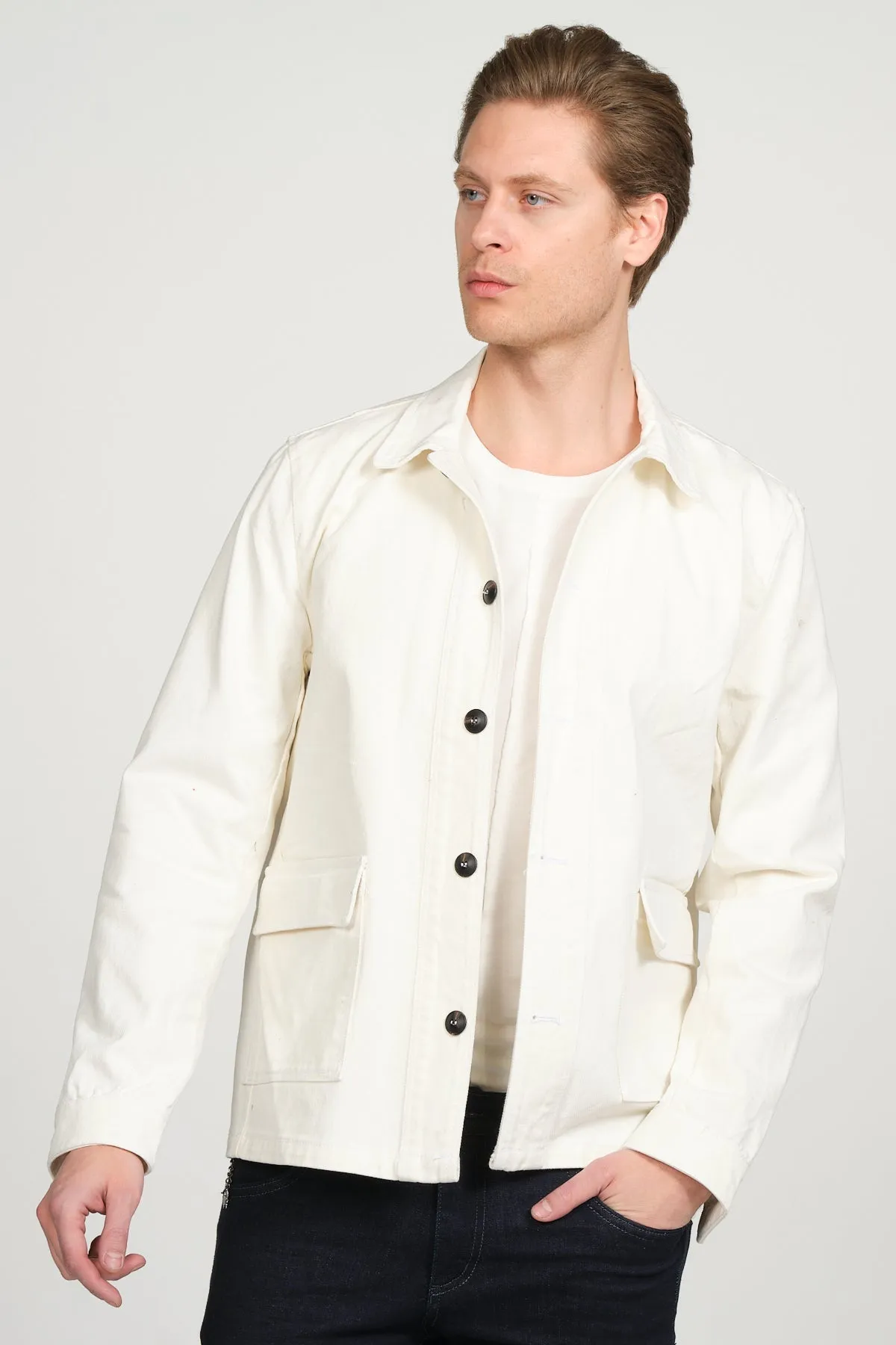 Canvas Work Jacket - Off White