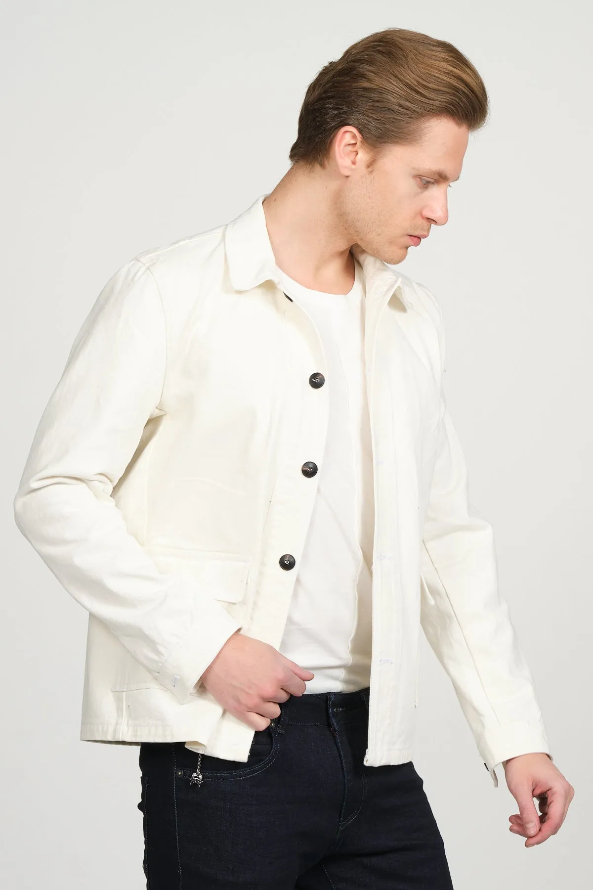 Canvas Work Jacket - Off White