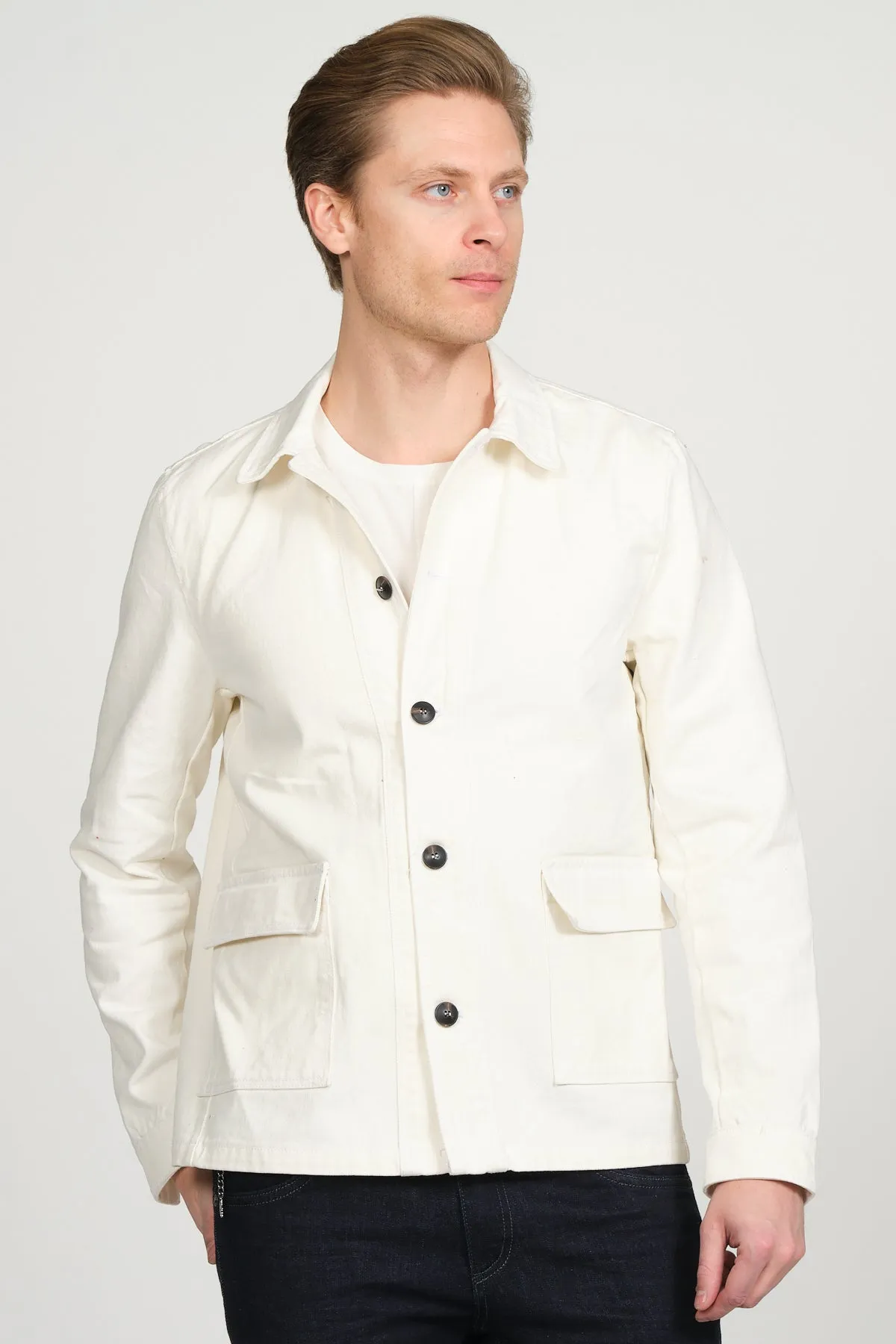 Canvas Work Jacket - Off White