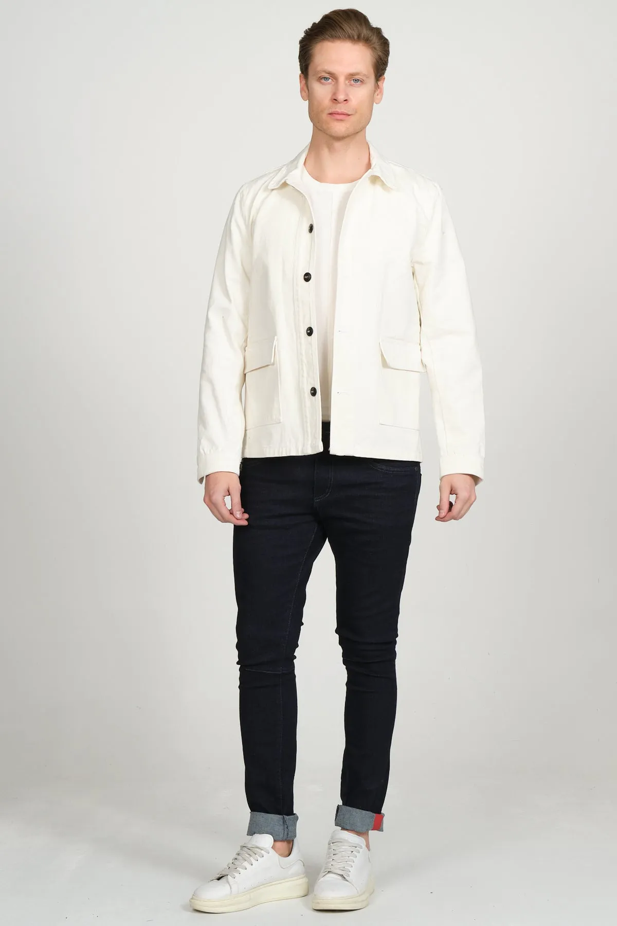 Canvas Work Jacket - Off White