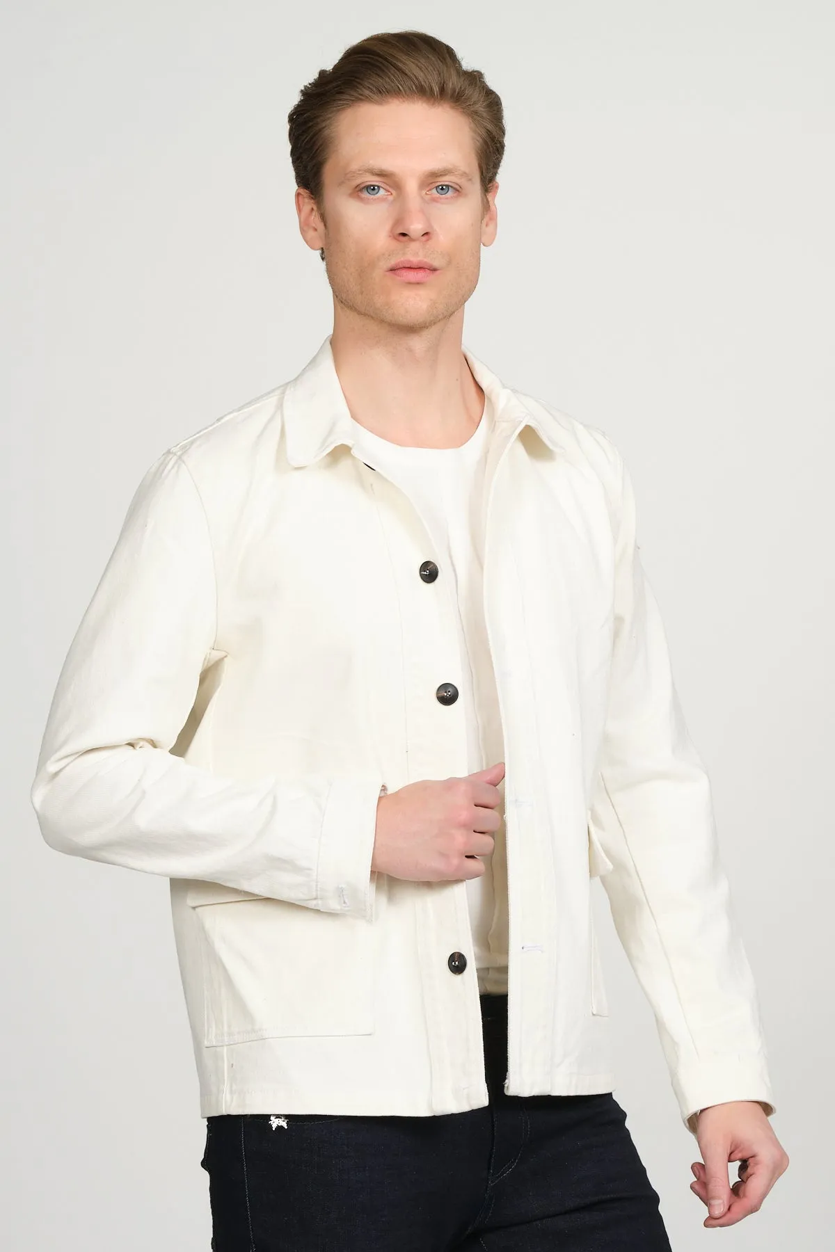 Canvas Work Jacket - Off White