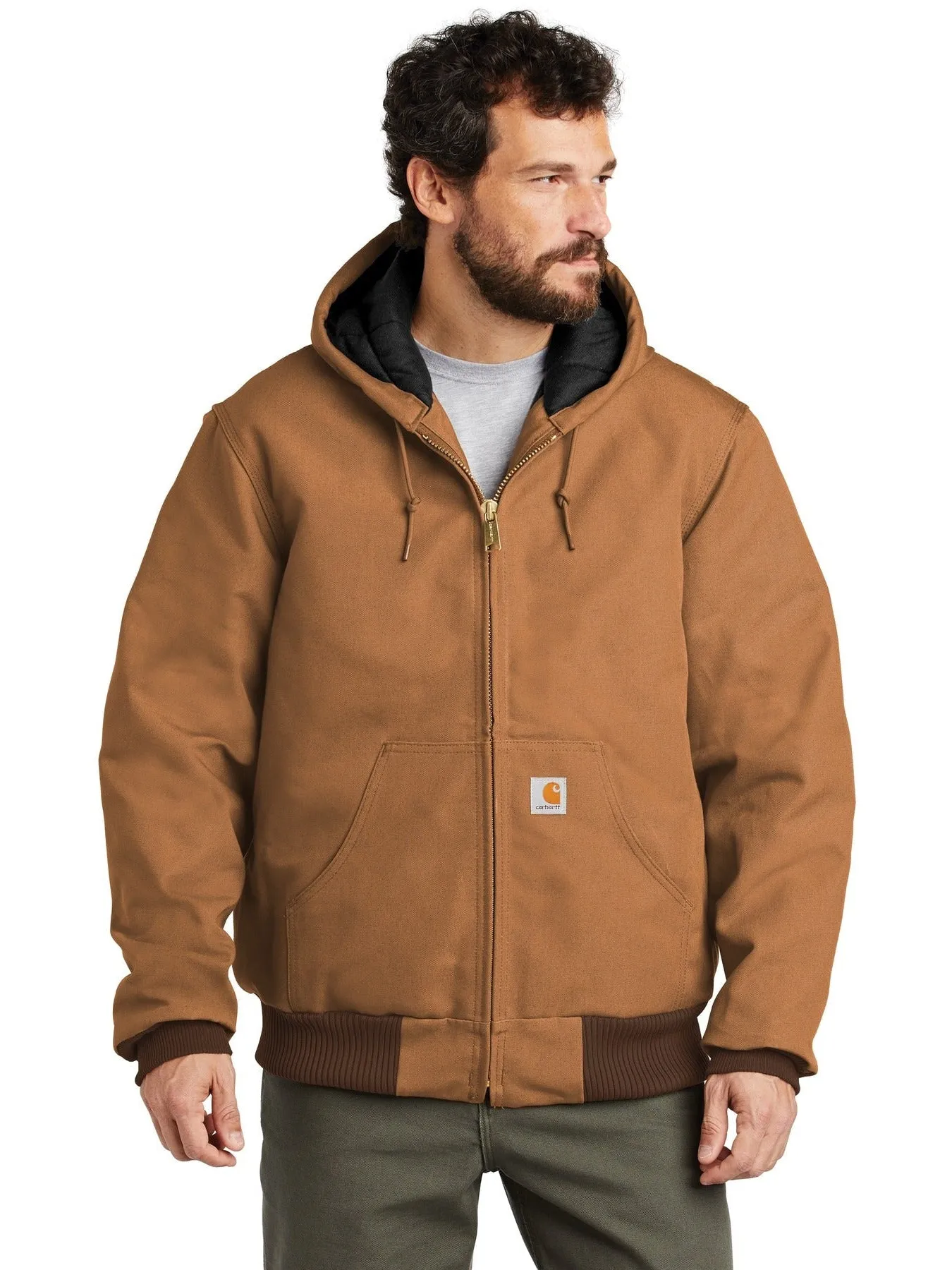 Carhartt Tall Quilted-Flannel-Lined Duck Active Jac