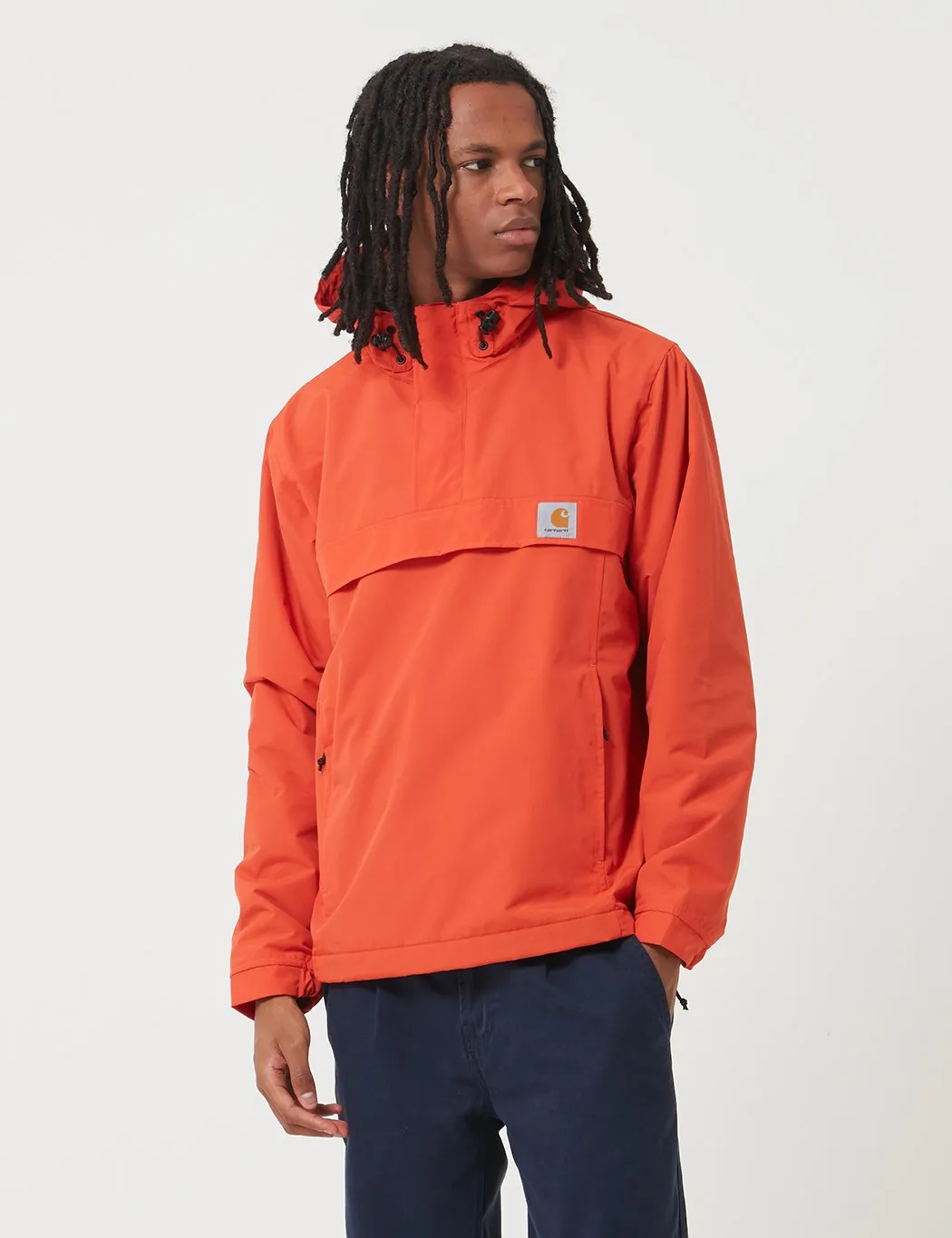 Carhartt-WIP Nimbus Fleece-Lined Half-Zip Jacket - Brick Orange