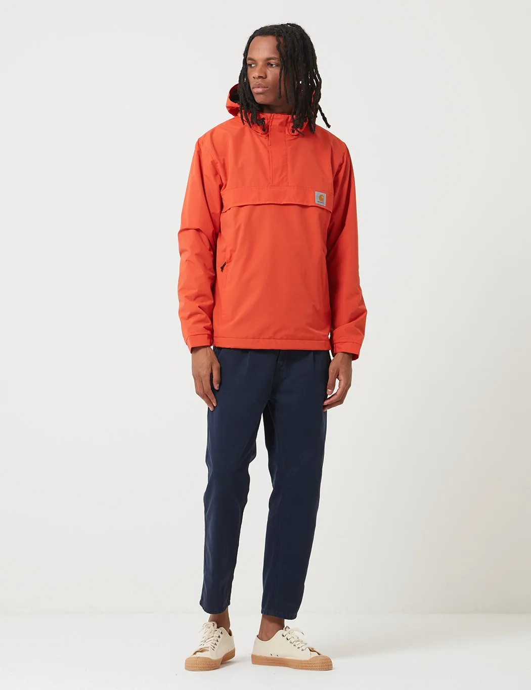 Carhartt-WIP Nimbus Fleece-Lined Half-Zip Jacket - Brick Orange