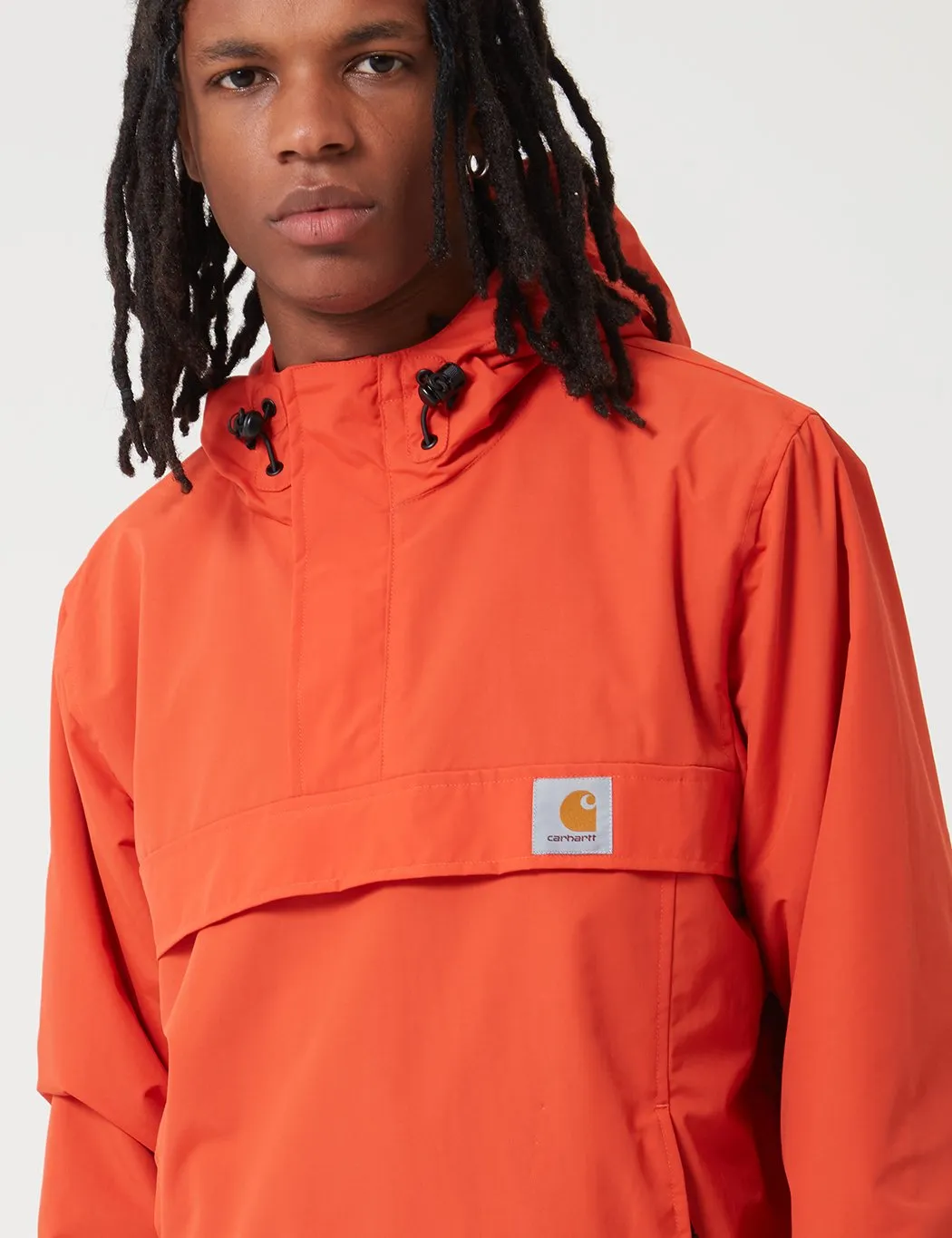 Carhartt-WIP Nimbus Fleece-Lined Half-Zip Jacket - Brick Orange