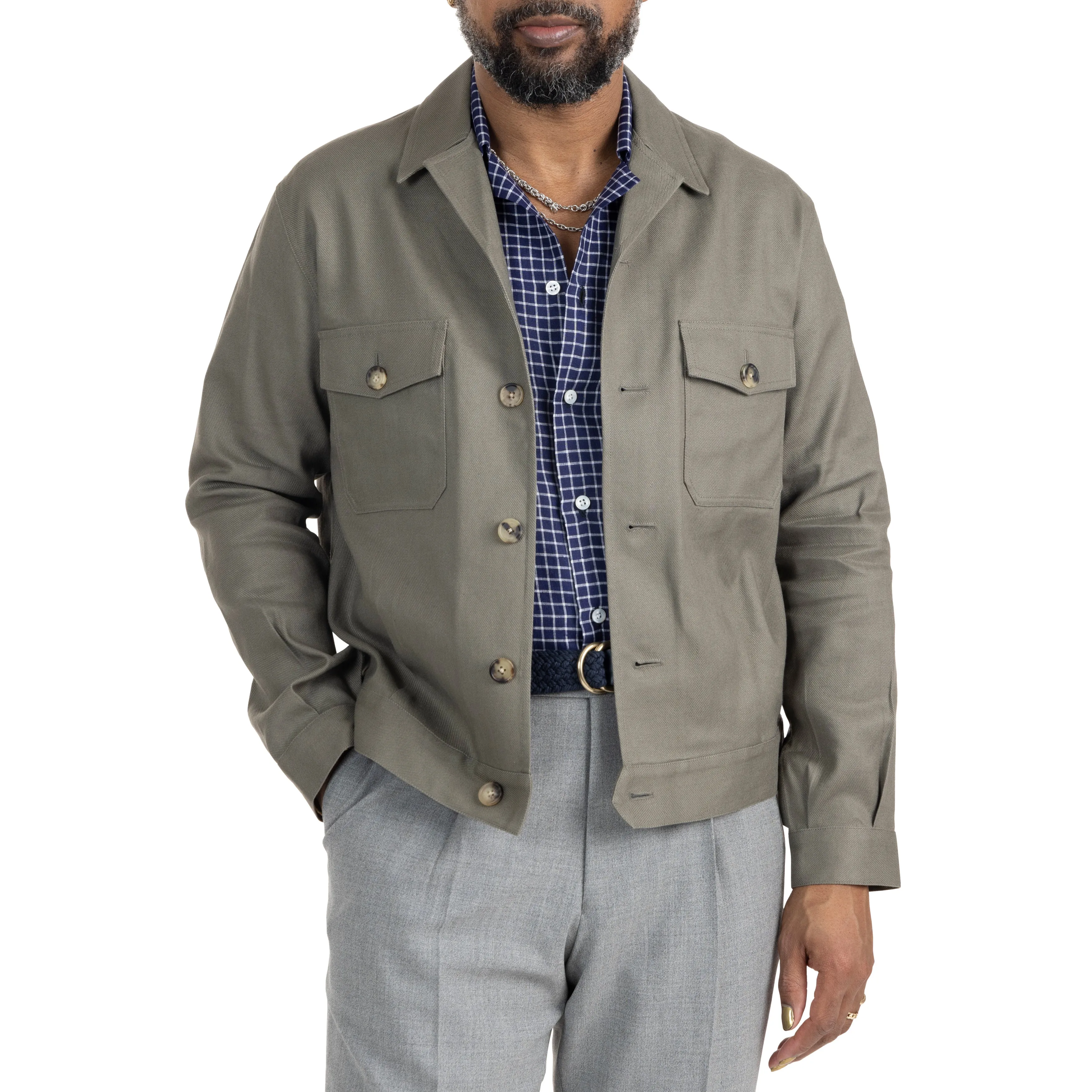 Cotton Linen Twill Road Jacket