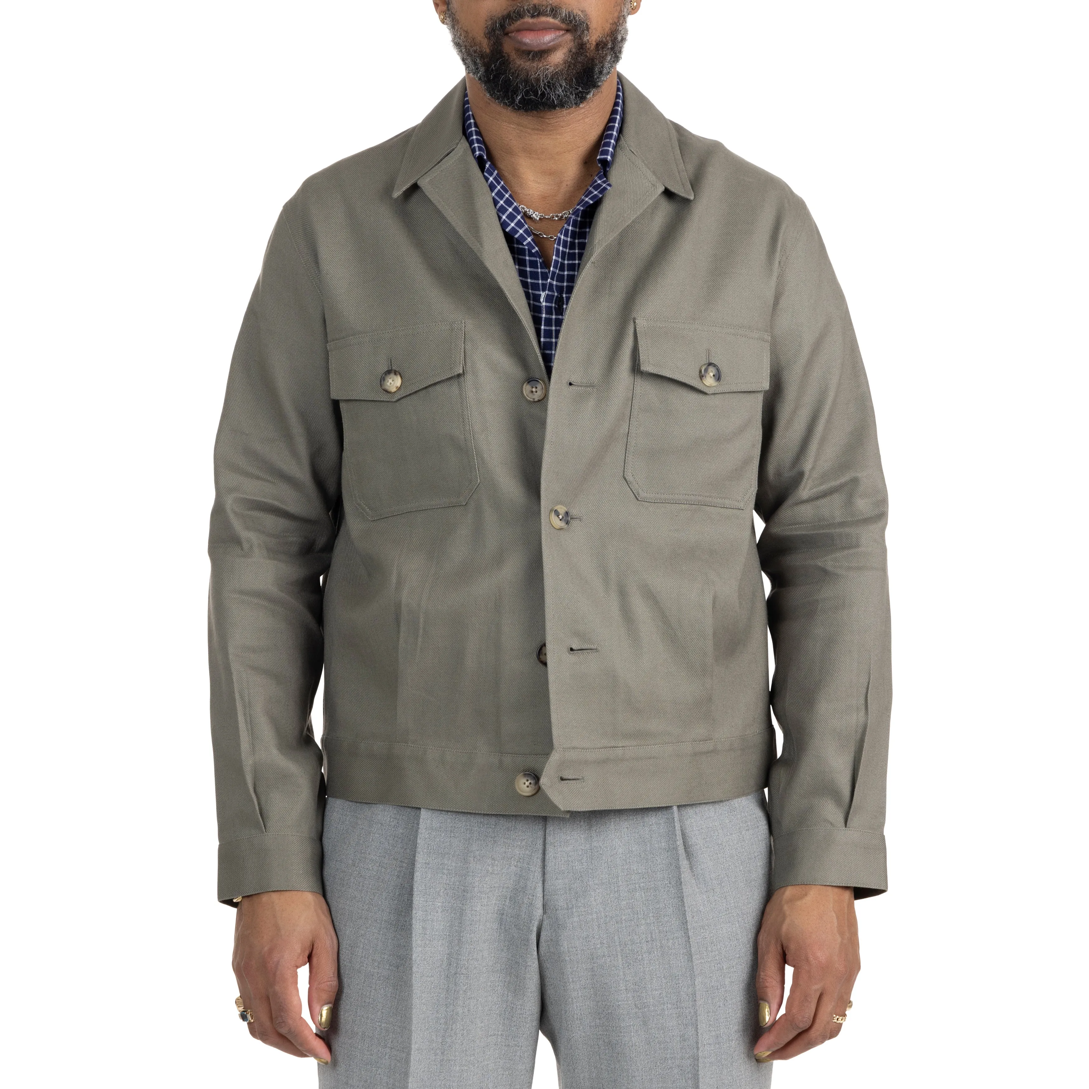 Cotton Linen Twill Road Jacket