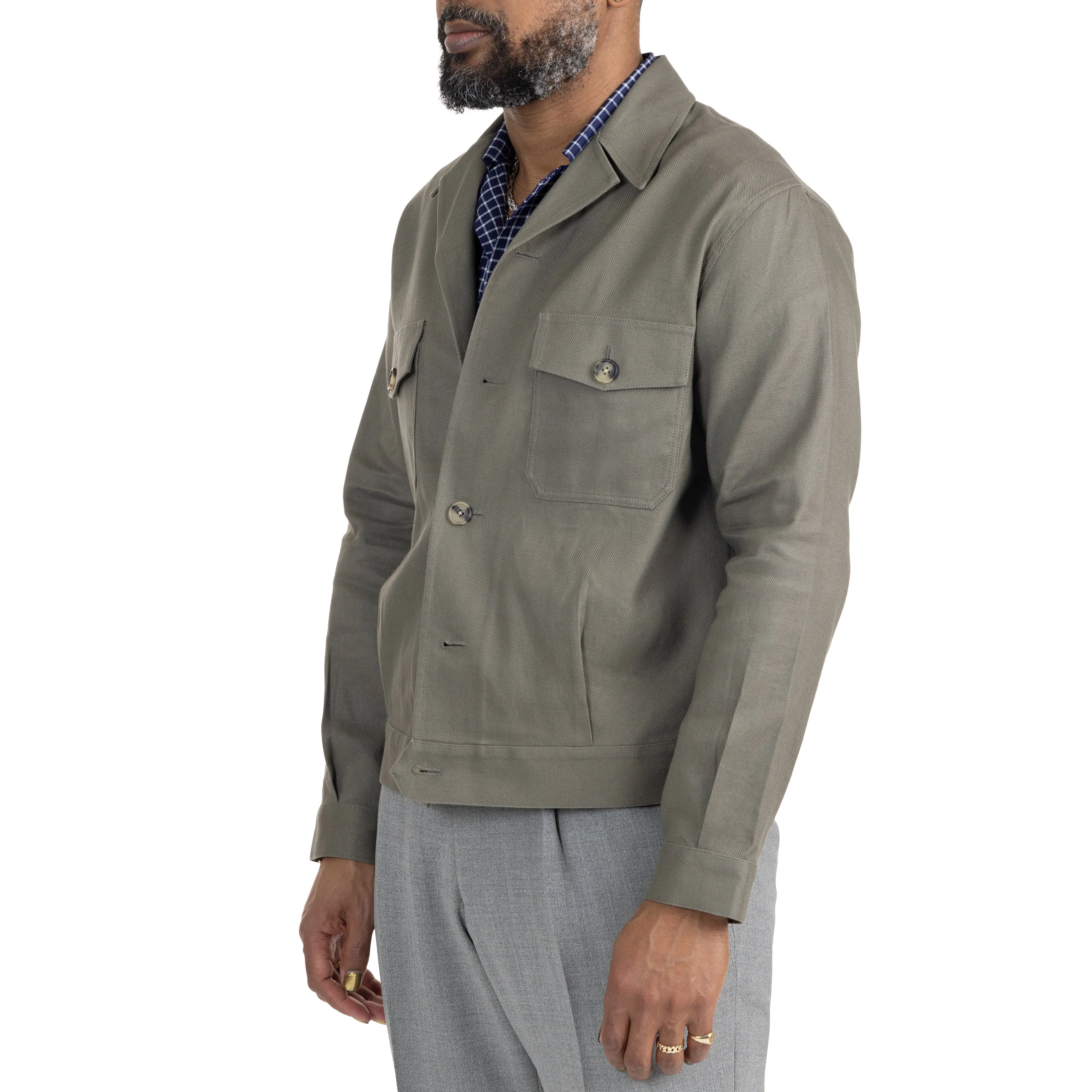 Cotton Linen Twill Road Jacket