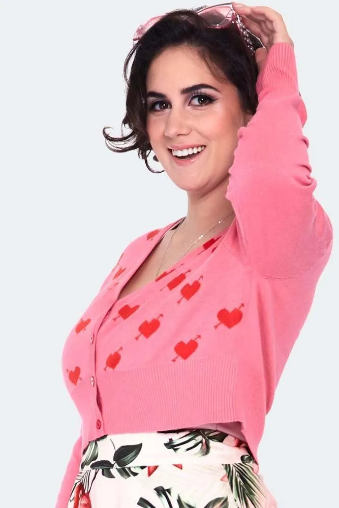 Cupid Heart Knitted Cardigan