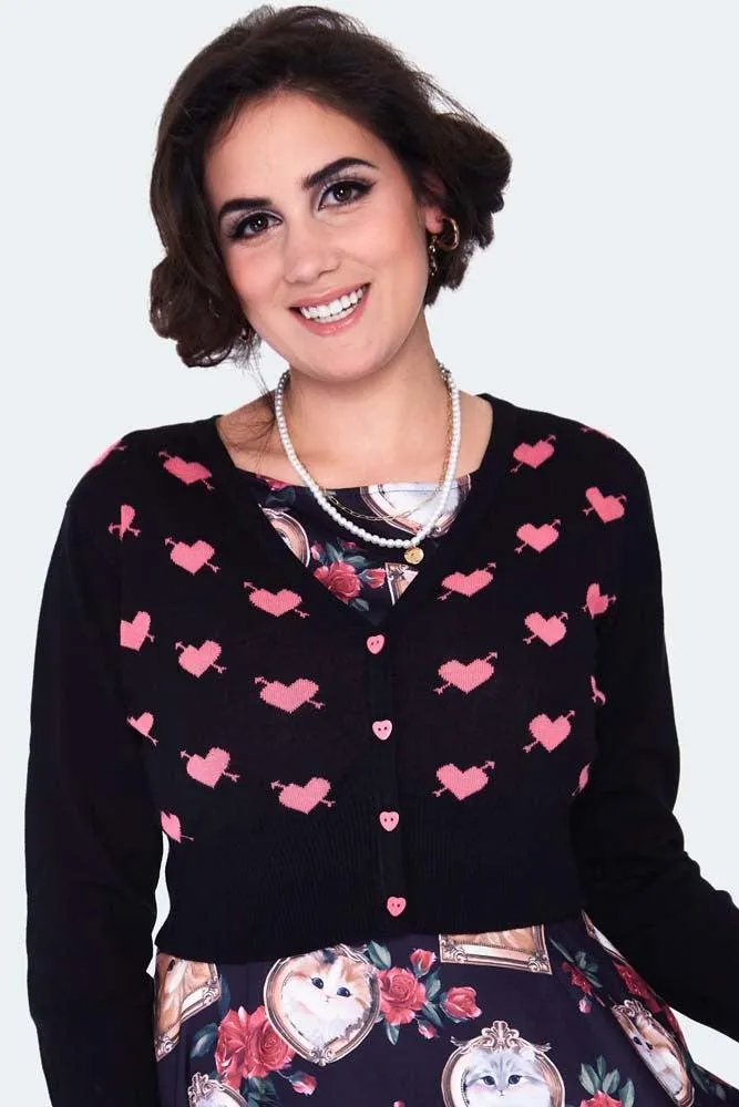 Cupid Heart Knitted Cardigan