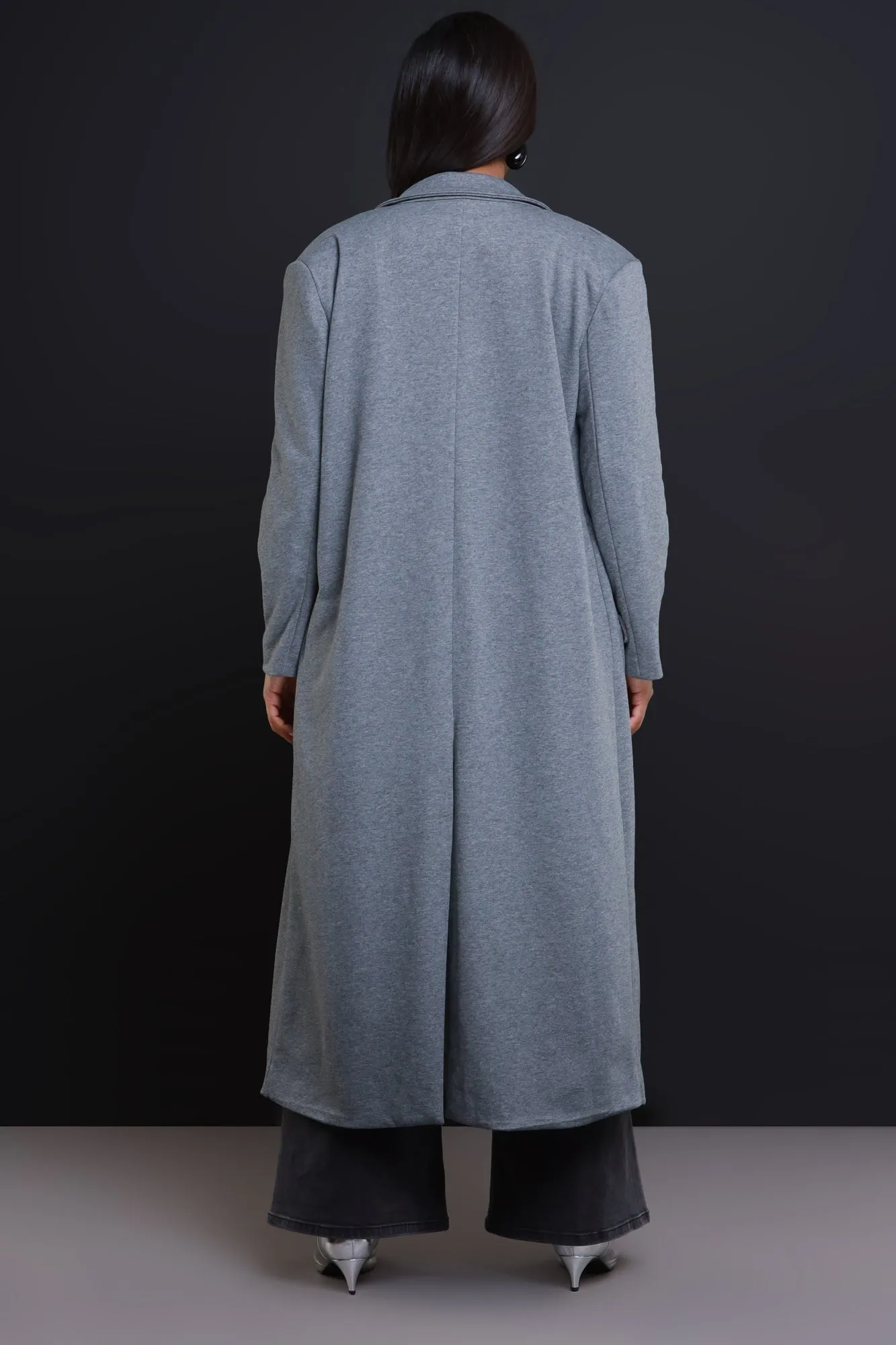 Cut Some Corners Longline Jacket - Grey