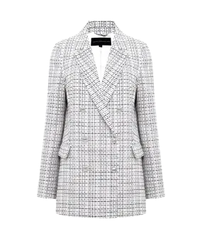 Effie Boucle Blazer - Classic Cream-Blacko