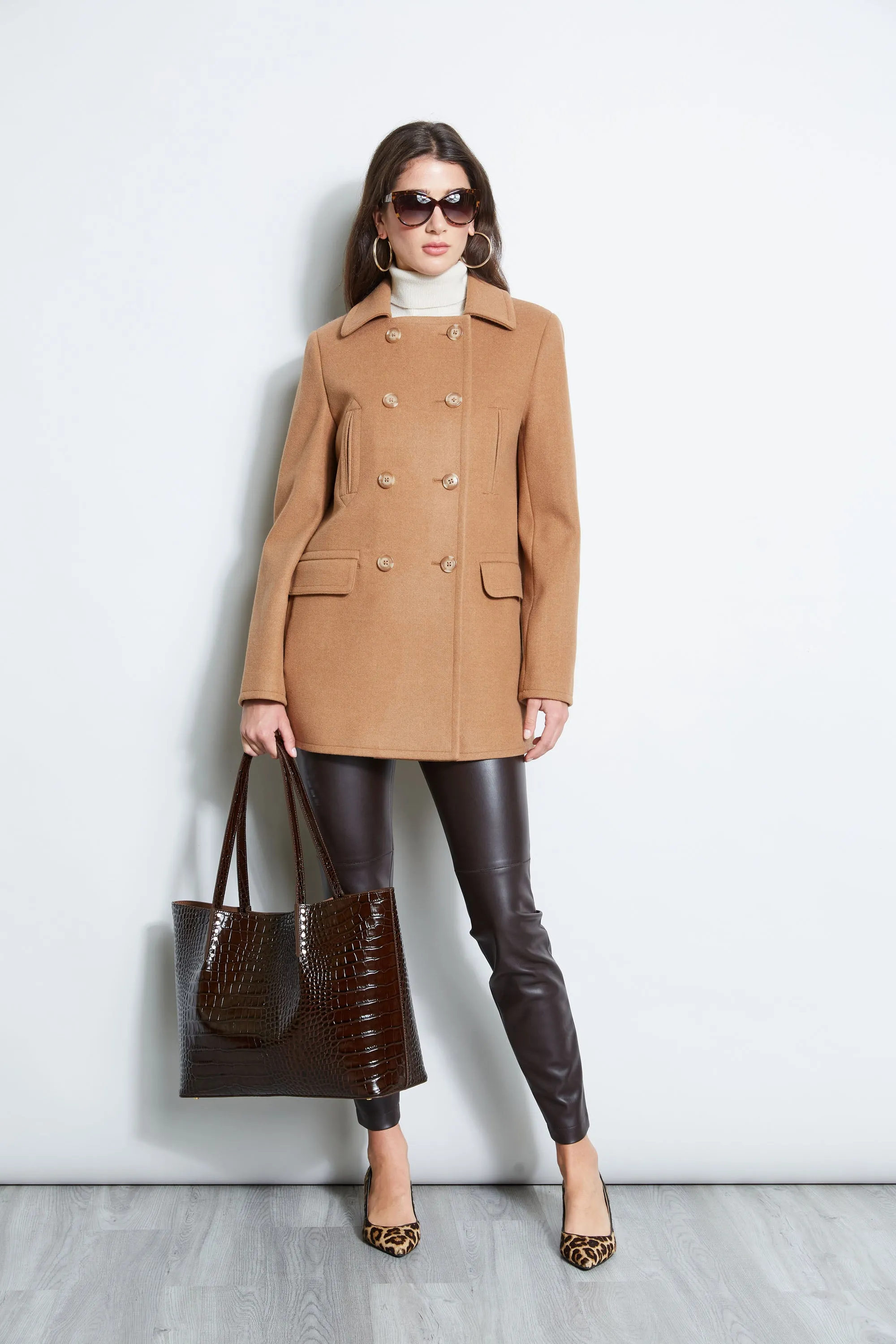 Faux Fur Collar Peacoat