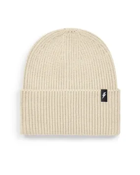 Flash Oversized Cuffed Beanie - Oatmeal