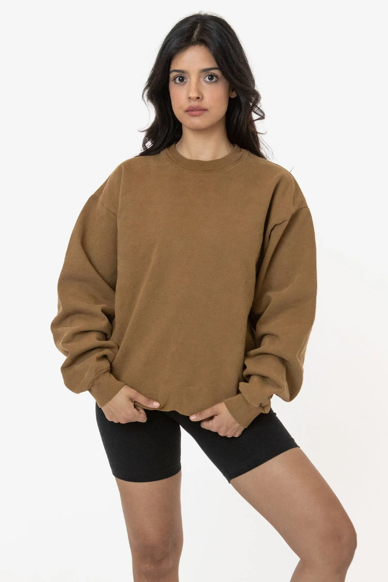 HF07 - Heavy Fleece Crewneck Sweater (Garment Dye)