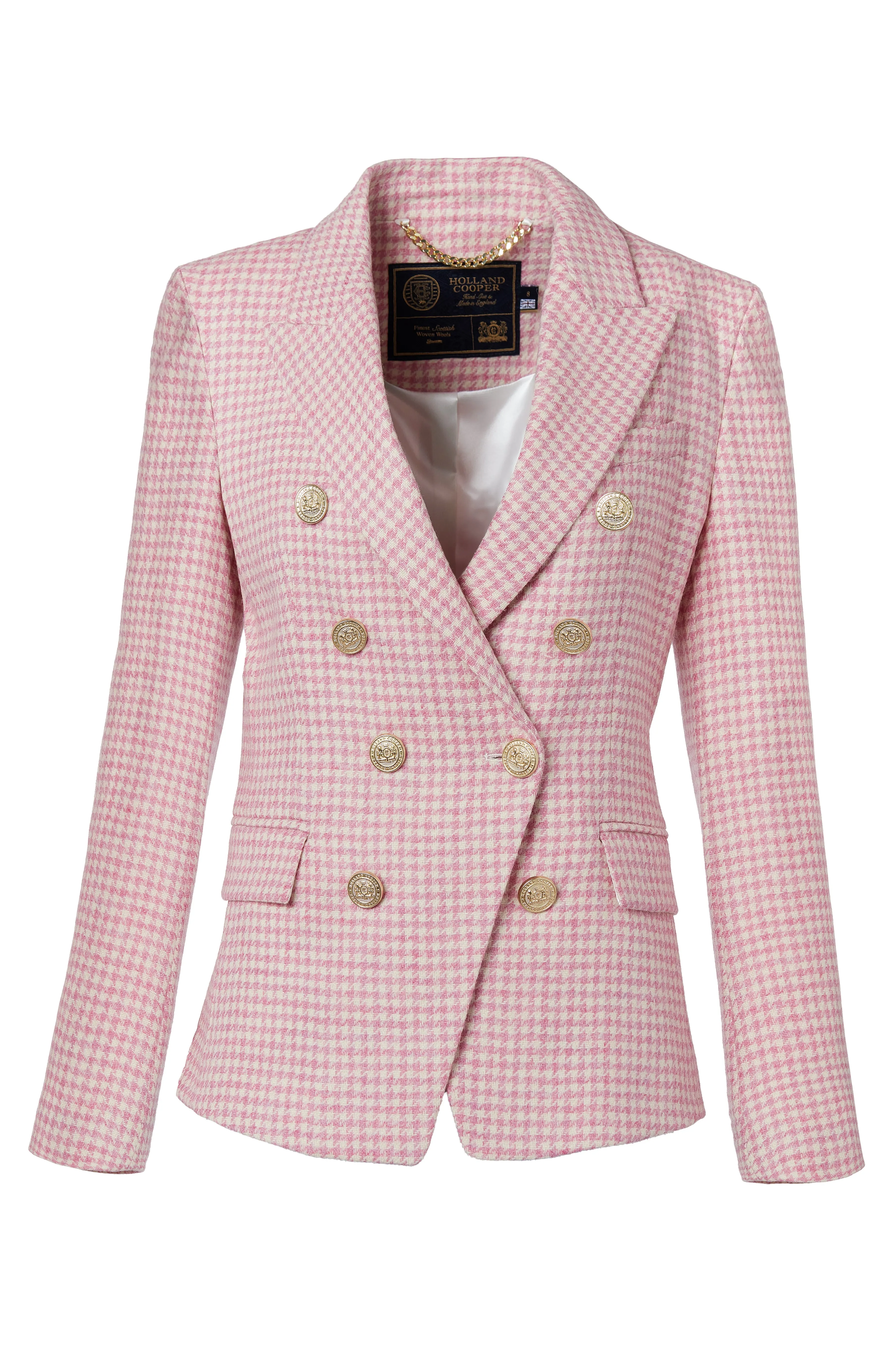 Knightsbridge Blazer (Light Pink Puppytooth)