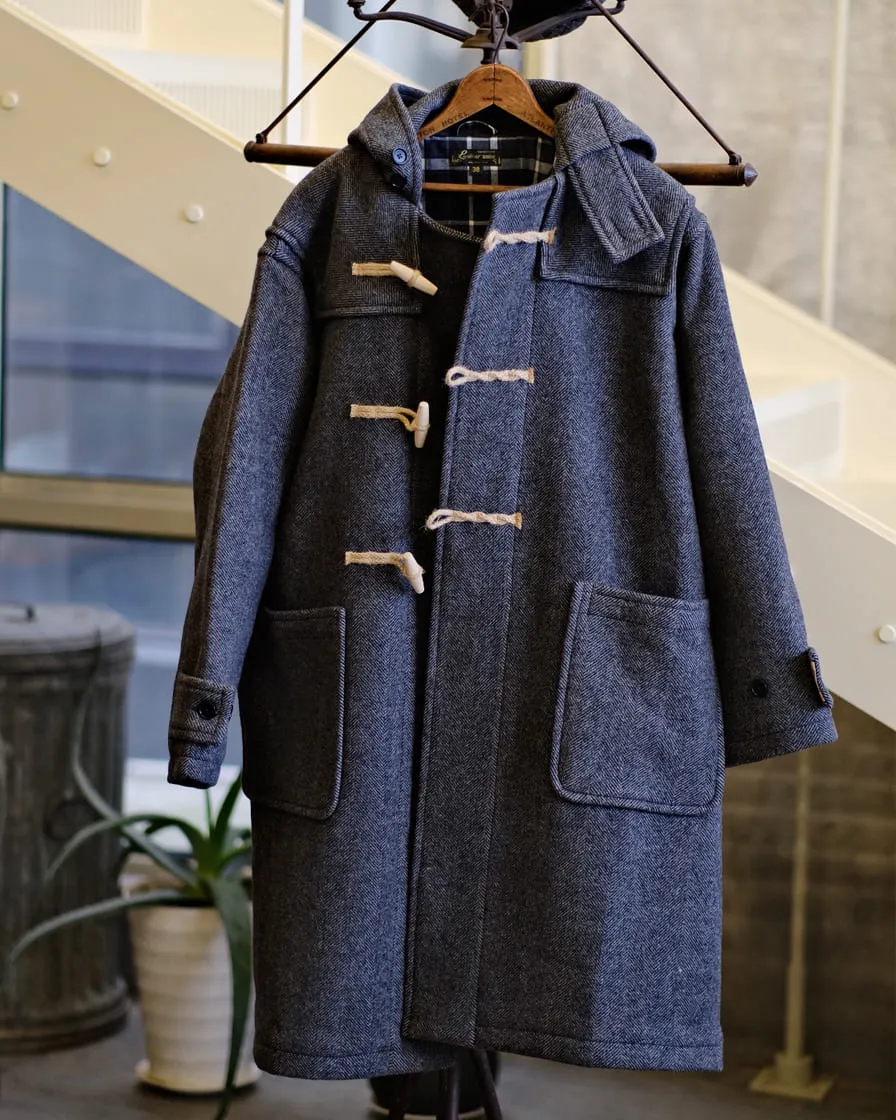 Melton Wool Chevron Duffle Coat