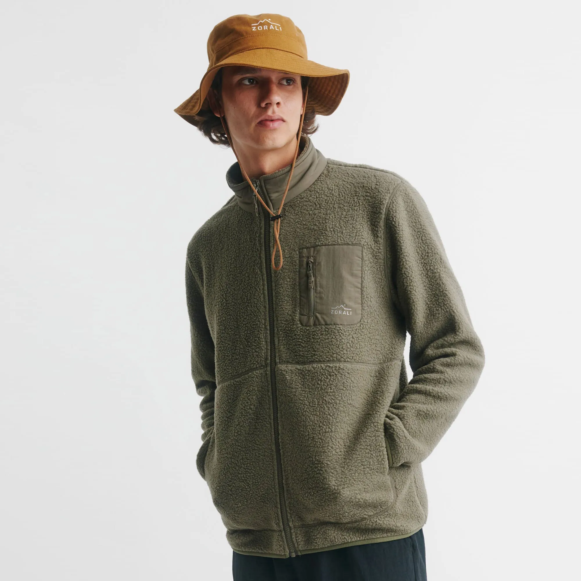 Mens Cosy Camp Fleece Olive