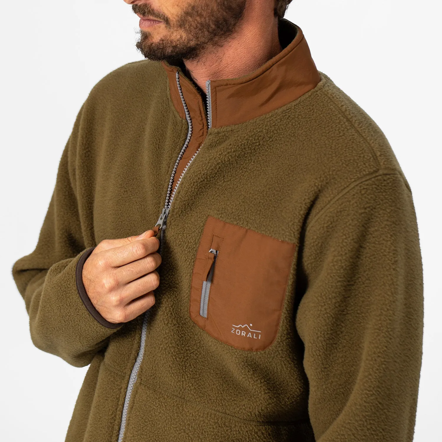 Mens Cosy Camp Fleece River Moss