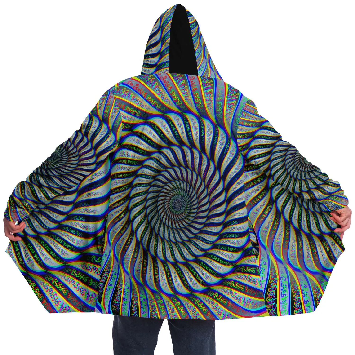 Phonetic Vortex Micro Fleece Cloak