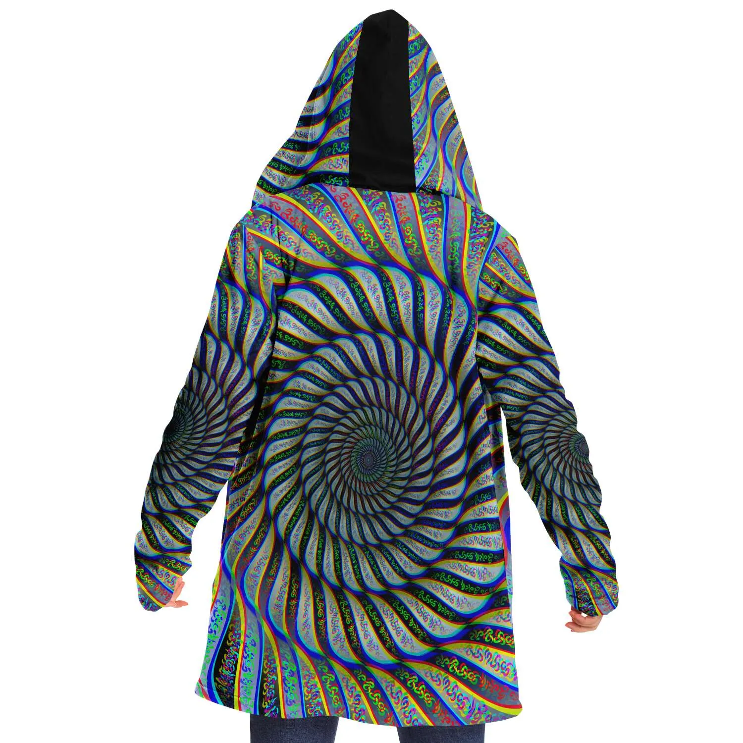 Phonetic Vortex Micro Fleece Cloak