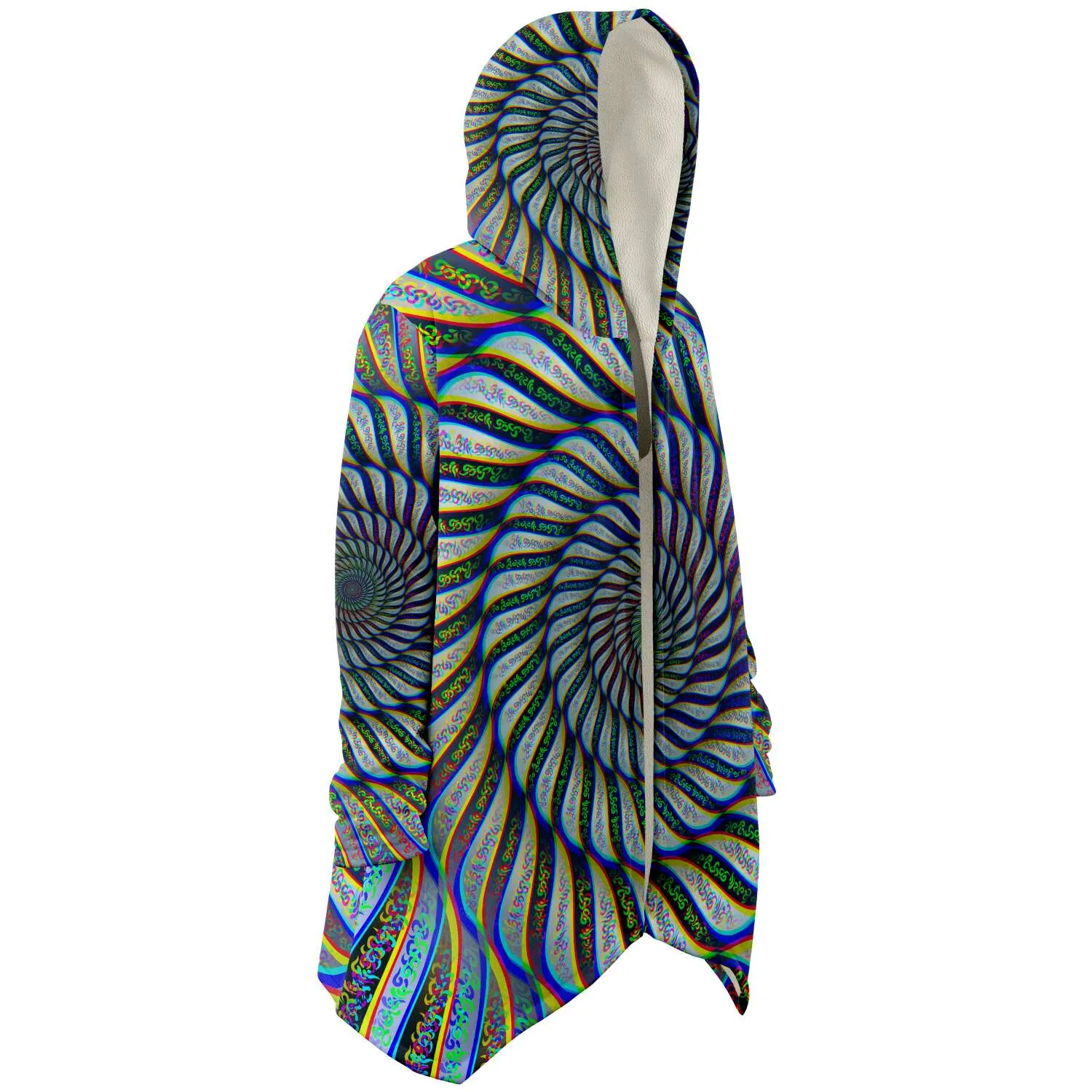 Phonetic Vortex Micro Fleece Cloak