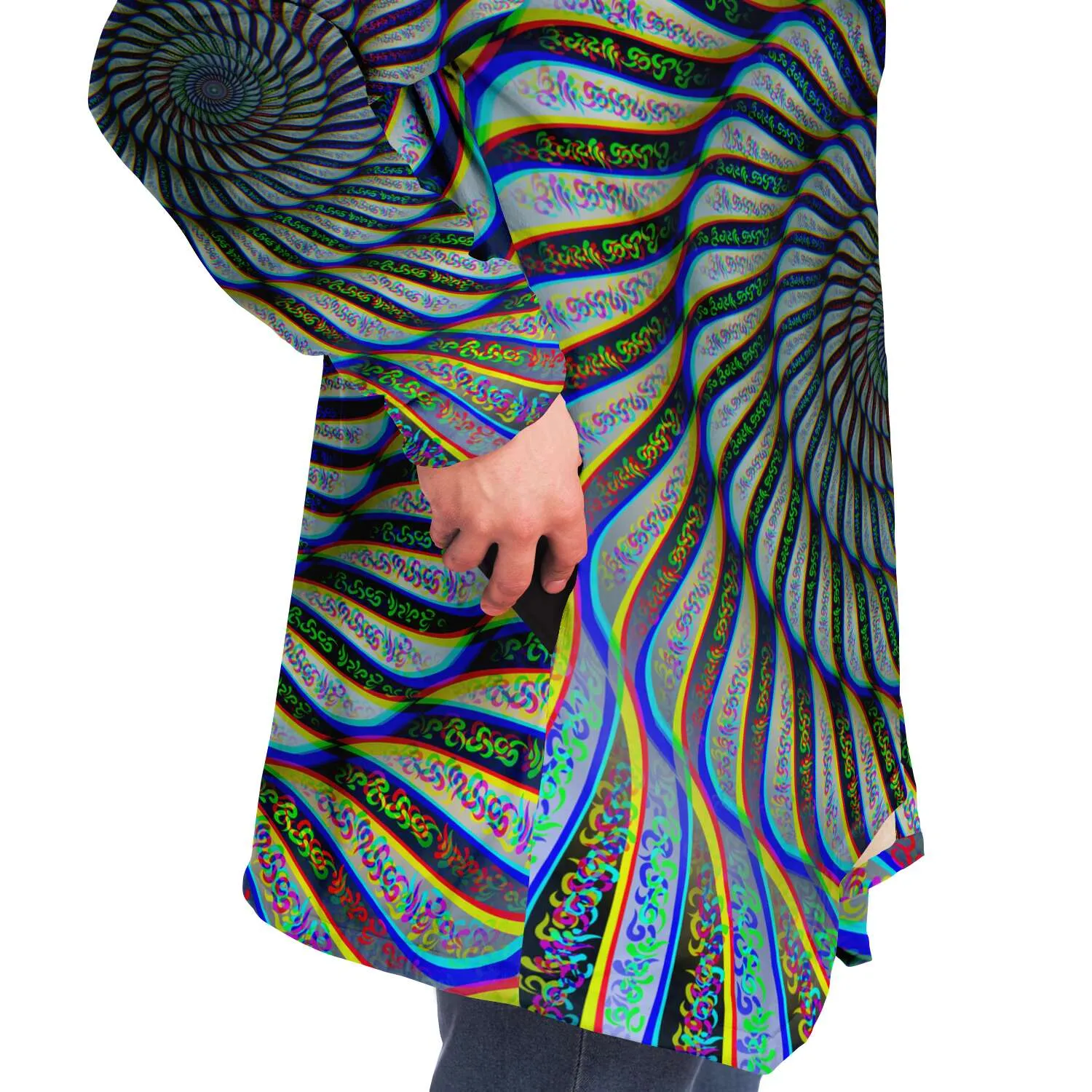 Phonetic Vortex Micro Fleece Cloak