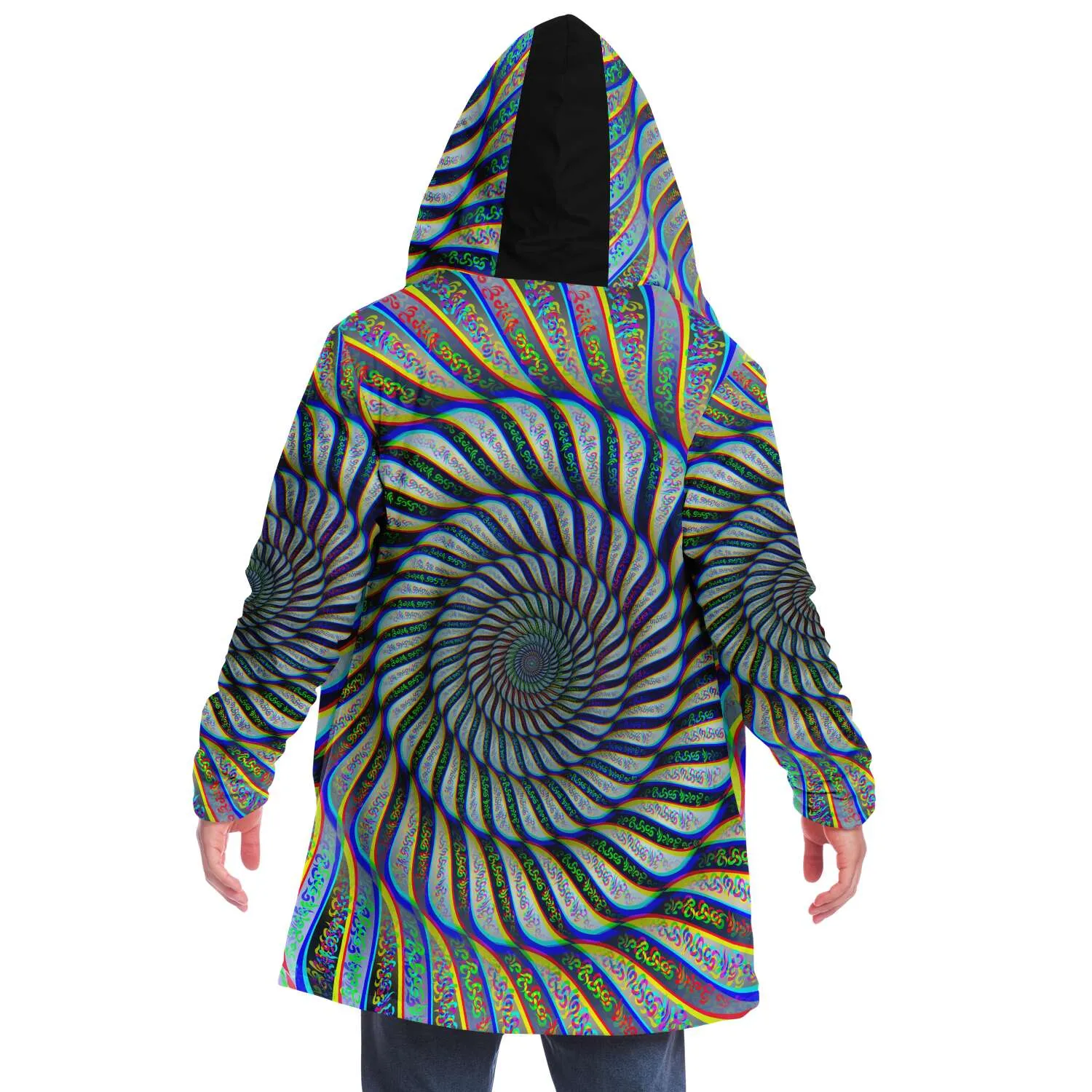 Phonetic Vortex Micro Fleece Cloak