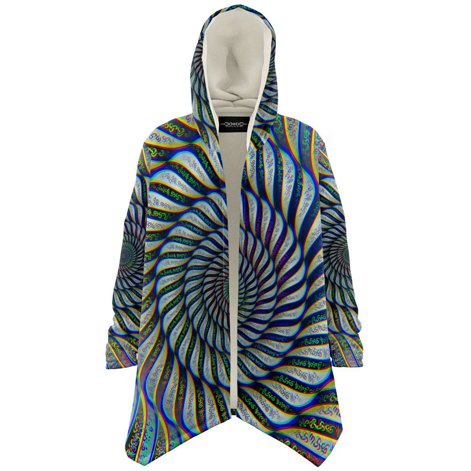 Phonetic Vortex Micro Fleece Cloak