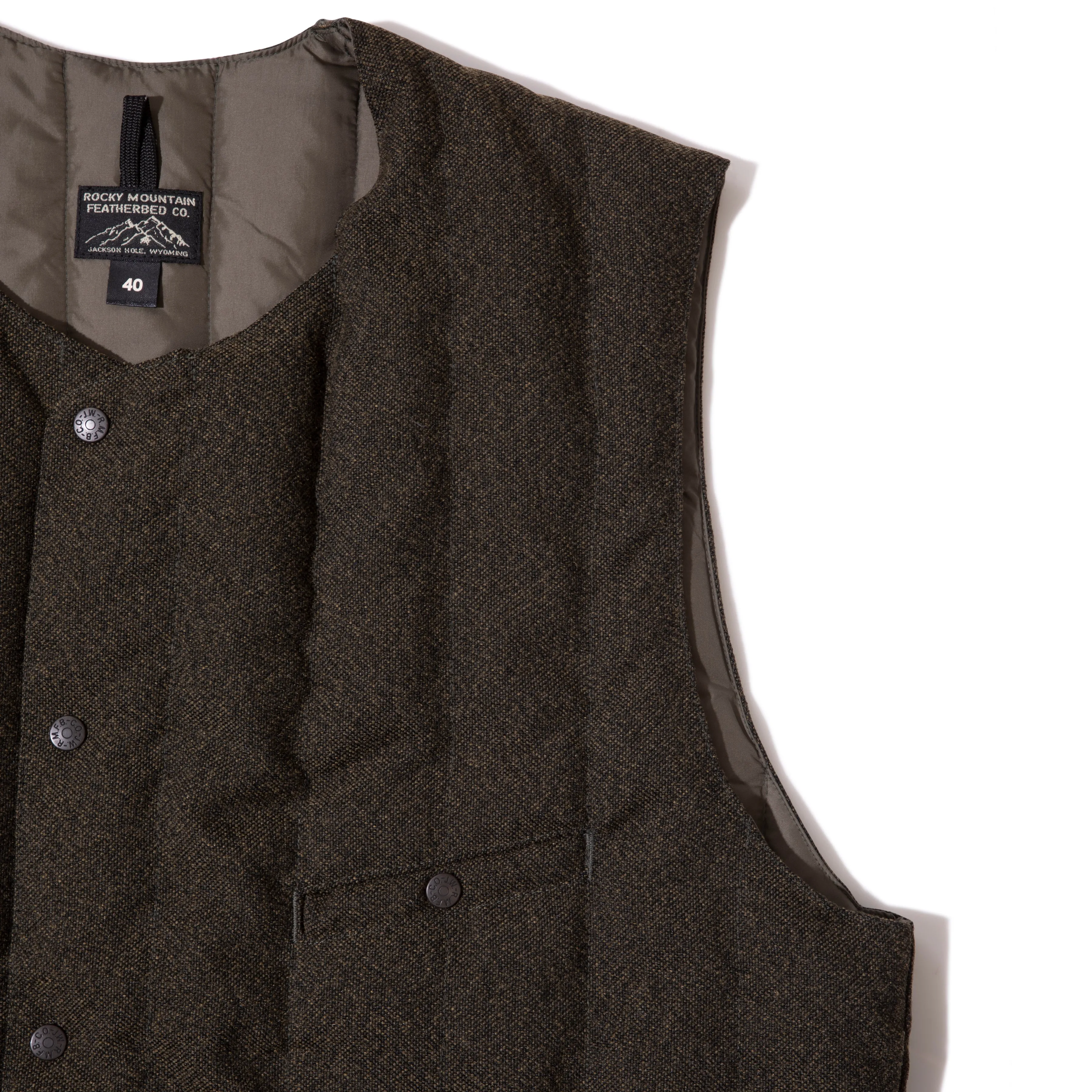 Poly Tweed Down Gilet