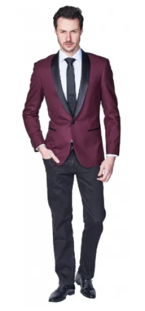 Slim Fit Maroon Tuxedo Jacket