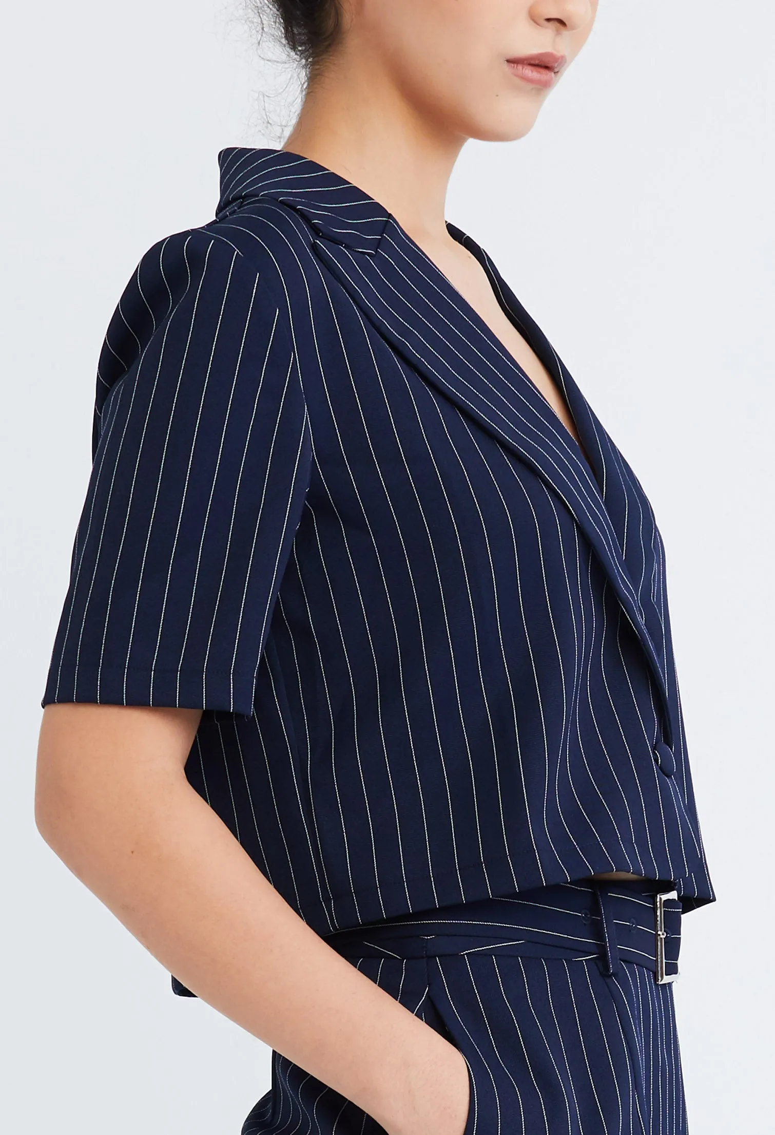 Vertical Striped Blazer