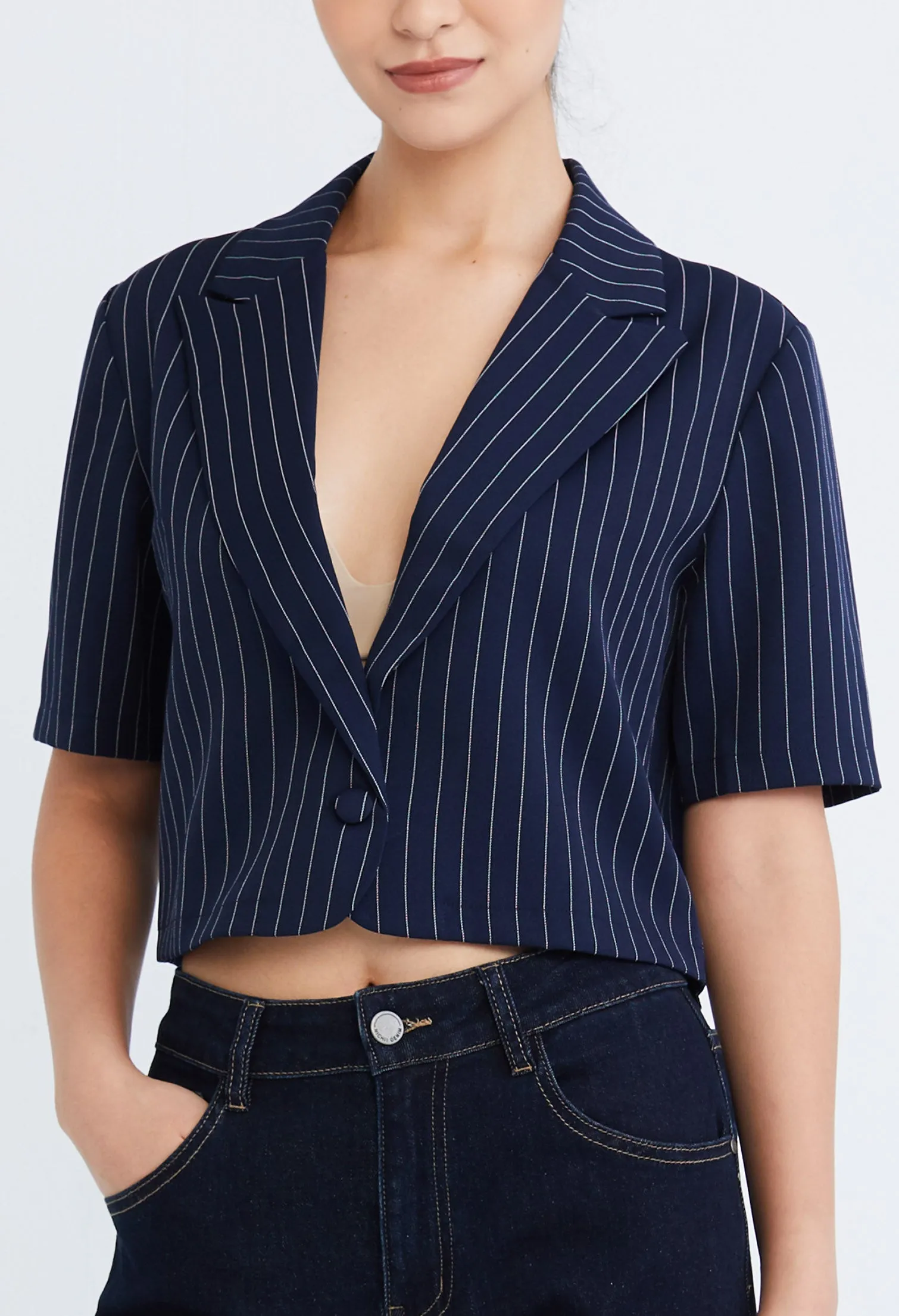 Vertical Striped Blazer