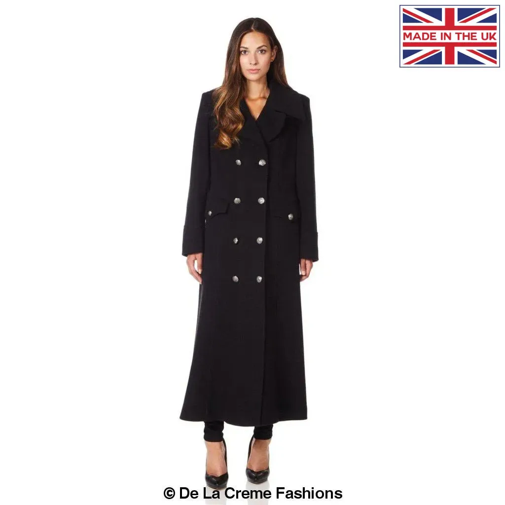 Wool Blend Double Breasted Maxi Coat (2004-WOOL)