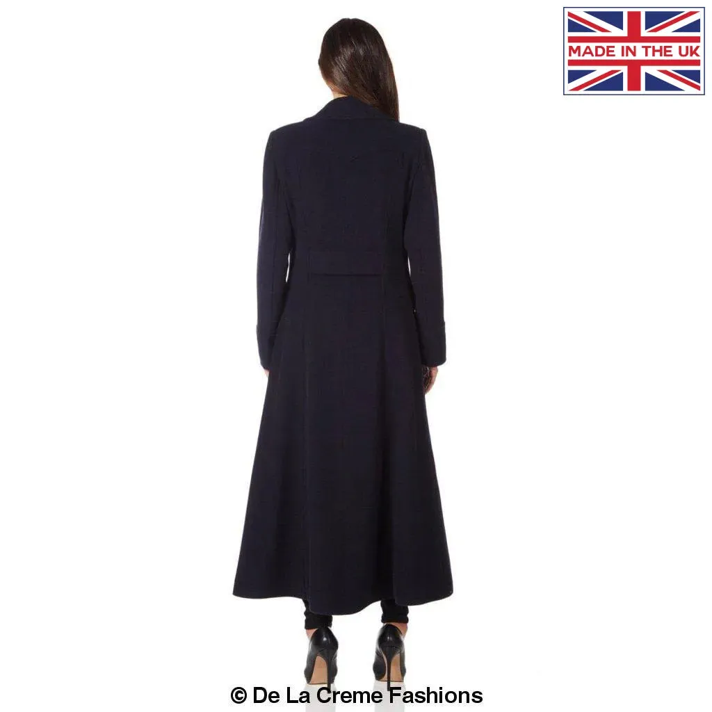 Wool Blend Double Breasted Maxi Coat (2004-WOOL)