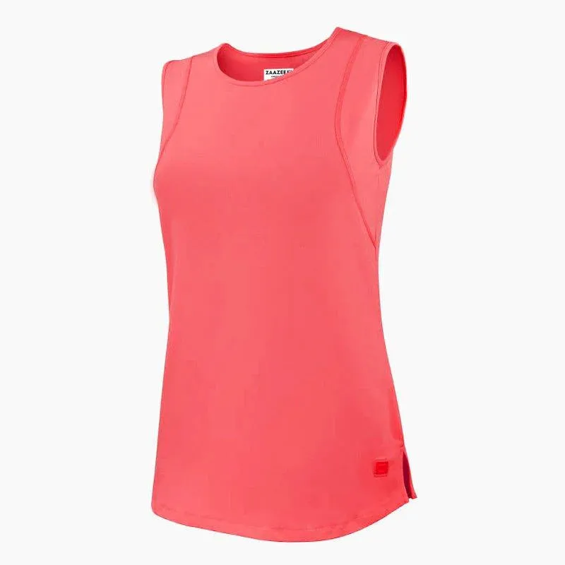 ZAAZEE Evangeline Fitness Vest-Coral Pink